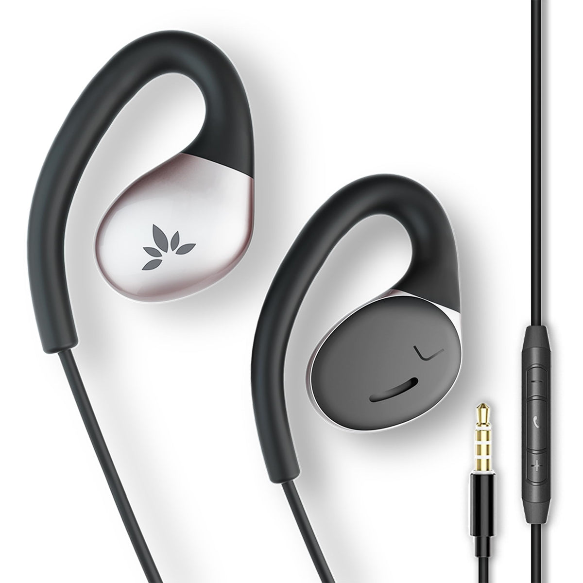 Auriculares Avantree de Oreja Abierta Negro con Micrófono y Gancho para Música y Llamadas