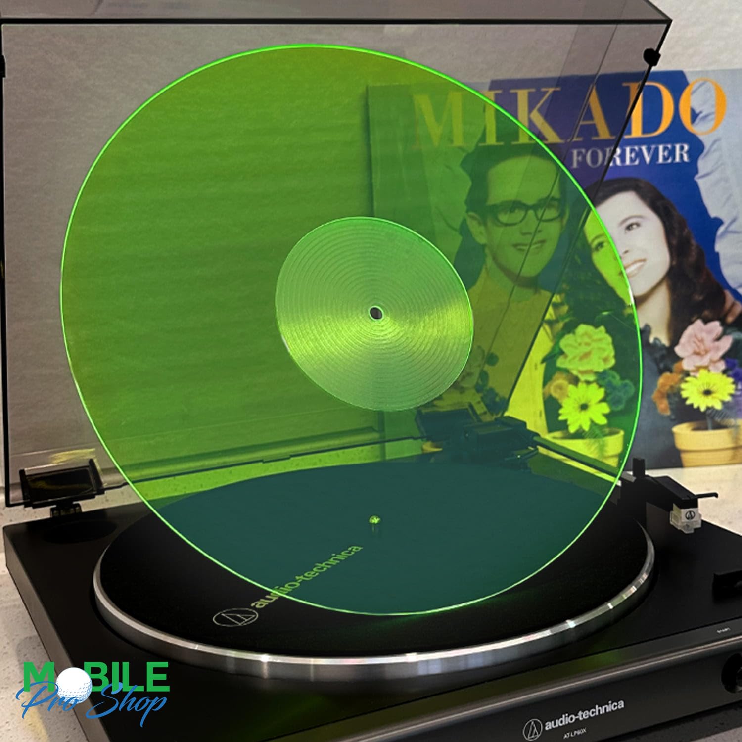 Slipmat Acrílico Mobile Pro Shop Verde Lit 2.7mm para Tocadiscos de Vinilo