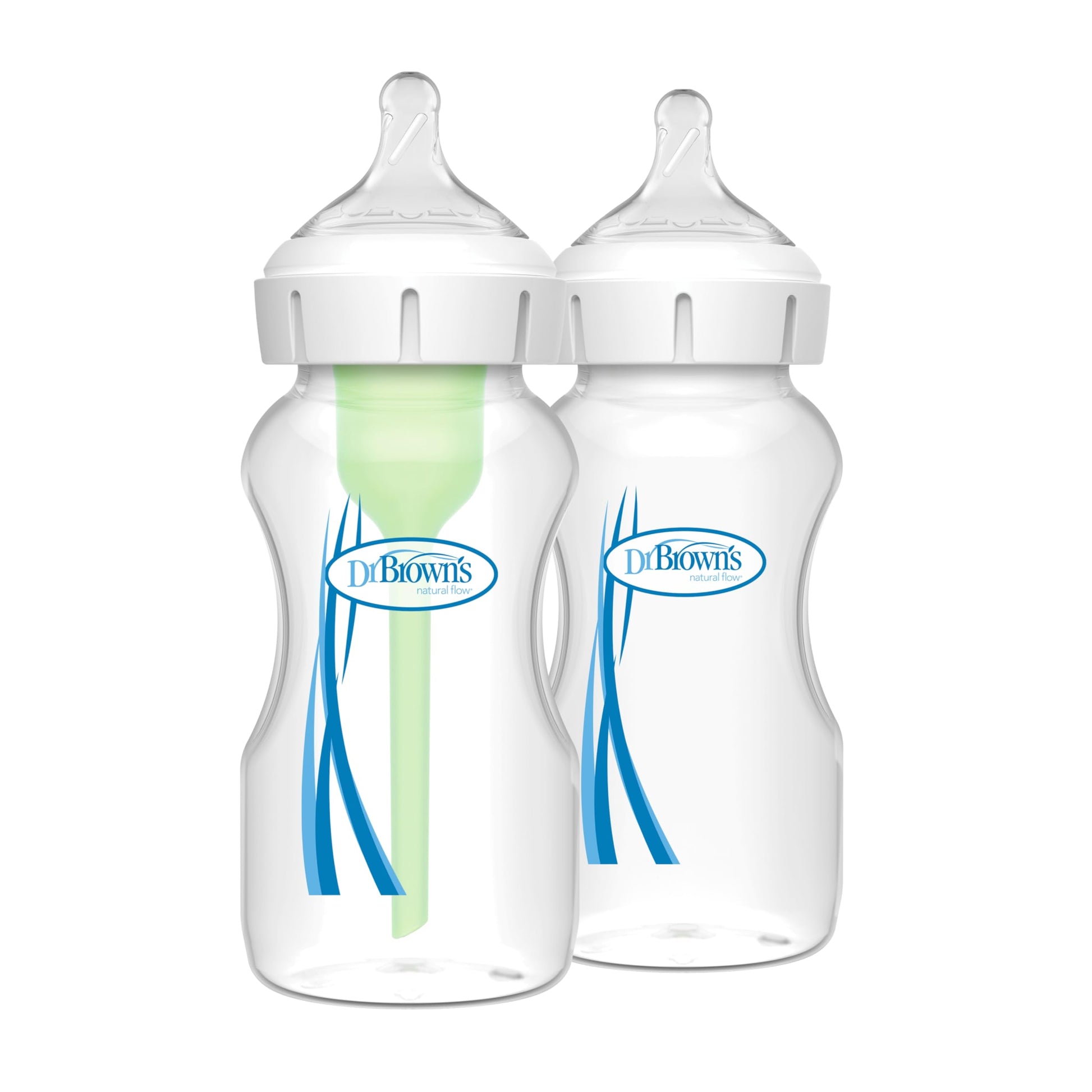 Dr. Brown's Natural Flow Options+Kit de ventilación de repuesto, cuello ancho, 2 unidades (paquete de 1) (se adapta a opciones + botellas de 9 oz/270 ml)
