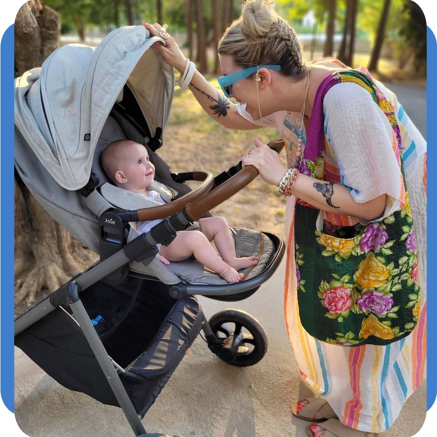Joie Carriola para Bebe Aeria | Carriola Plegable con Silla Portabebe Ergonomica | Carriola de Viaje para Bebes con 5 Puntos de Seguridad | Carriola de Baston Ligera Portable | Carreola para Bebe