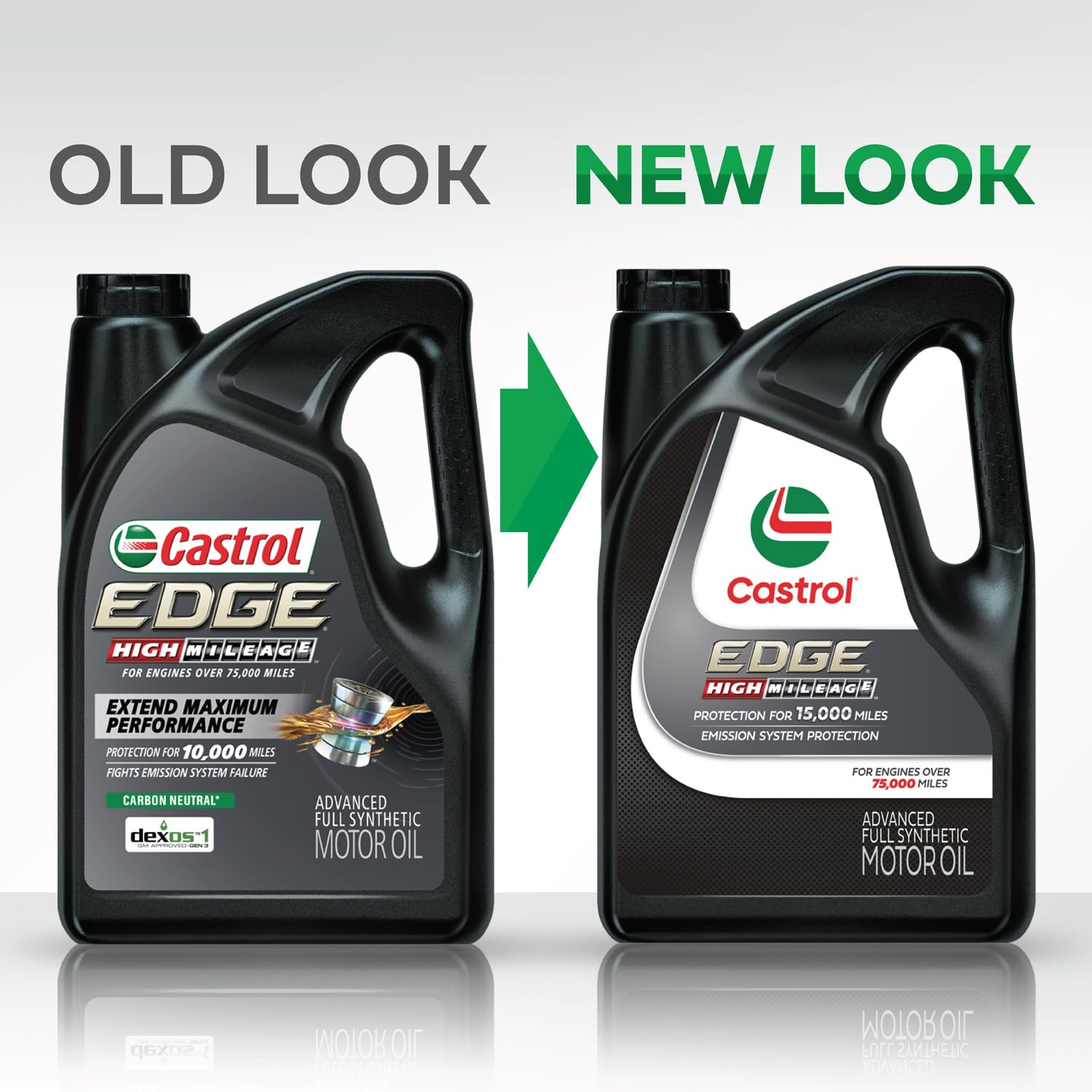 Castrol - Aceite De Motor Sintético 03128C Edge High Mileage Black Ilsac Gf-5, Api Sn, Acea A1/A5, Acea B1/B5 5W30, 5 Cuartos De Galón