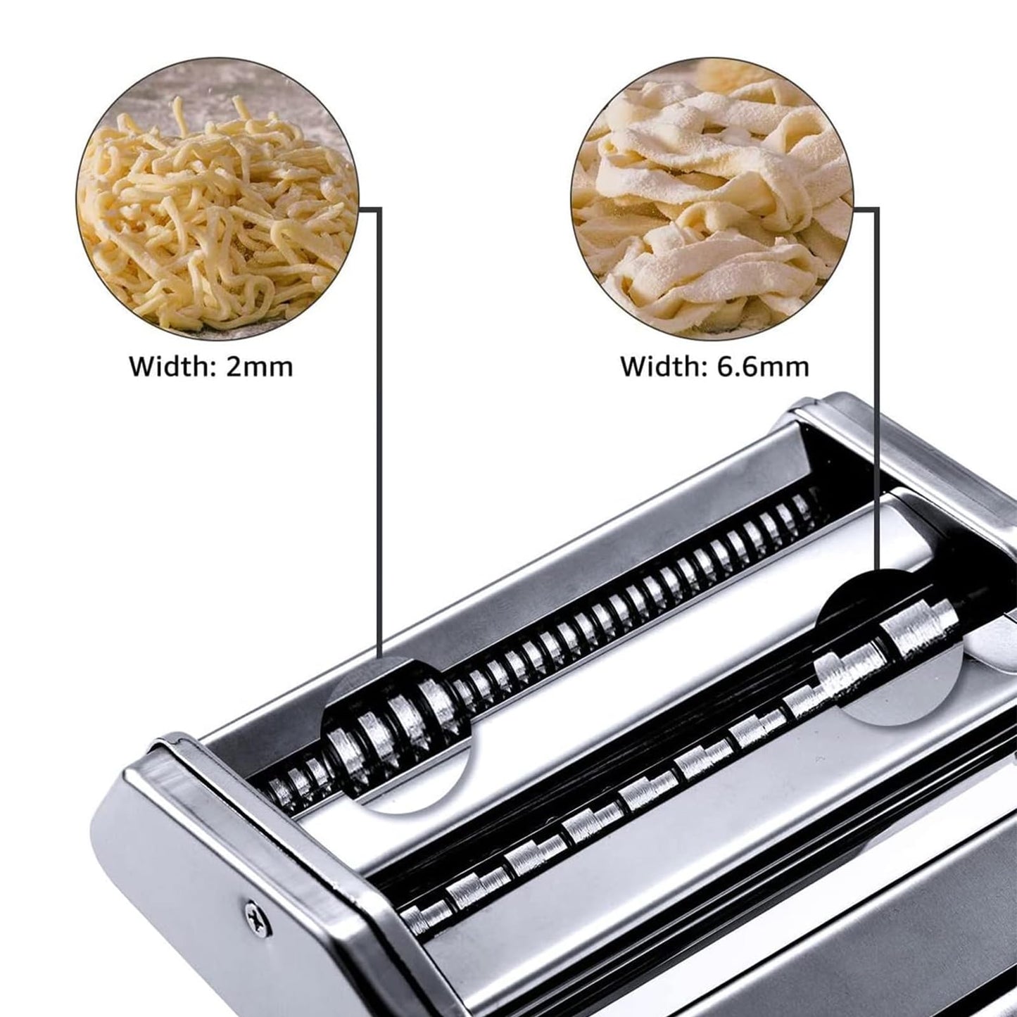Máquina para Hacer Pasta MZTOGR Acero 150 mm con Accesorio para Raviolis y 9 Ajustes de Grosor
