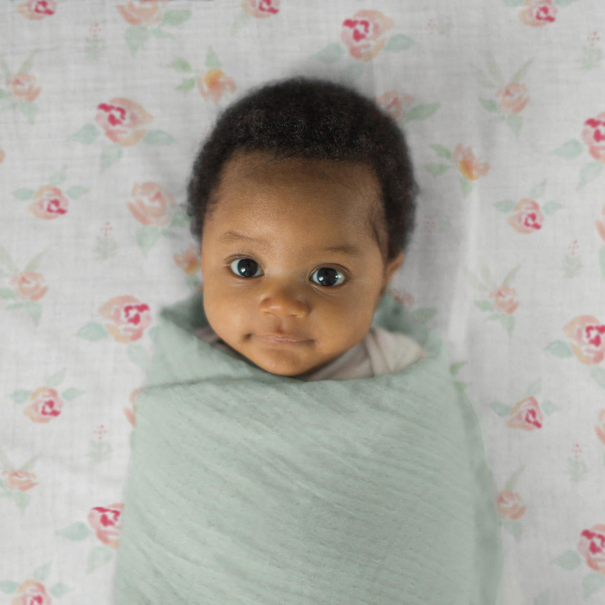 SwaddleDesigns - Mantas de Muselina de algodón para bebé niño y niña, Juego de 4, Mantas de recepción Neutras para recién Nacido, Registro de bebé y Regalo, 46 x 46 Pulgadas, jardín de Primavera