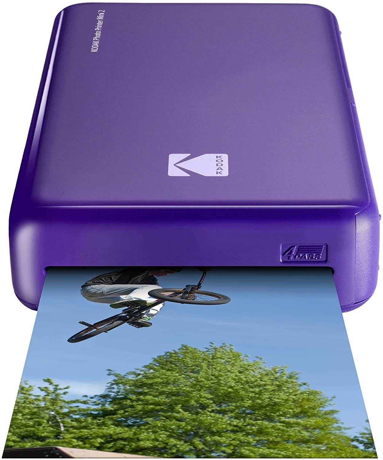 Kodak Mini 2 HD Impresora de Fotos Instantánea (Purpura) 4Pass Tecnología Patentada. Compatible con iOS y Android
