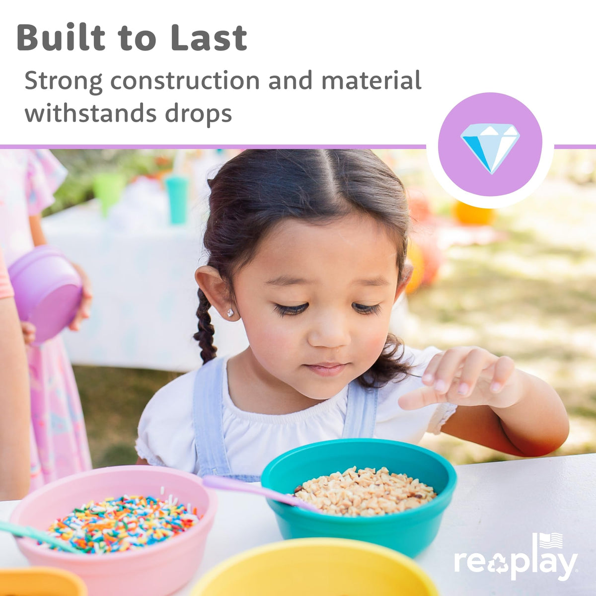 Re Play 12 Onzas. Cuencos Para Aperitivos, Postres O Guarniciones Pequeñas En Hojas, Arena, Gris, Azul Hielo, Rosa Hielo Y Blanco, Sin Bpa, Fabricados En Estados Unidos Con Jarras De Leche Recicladas
