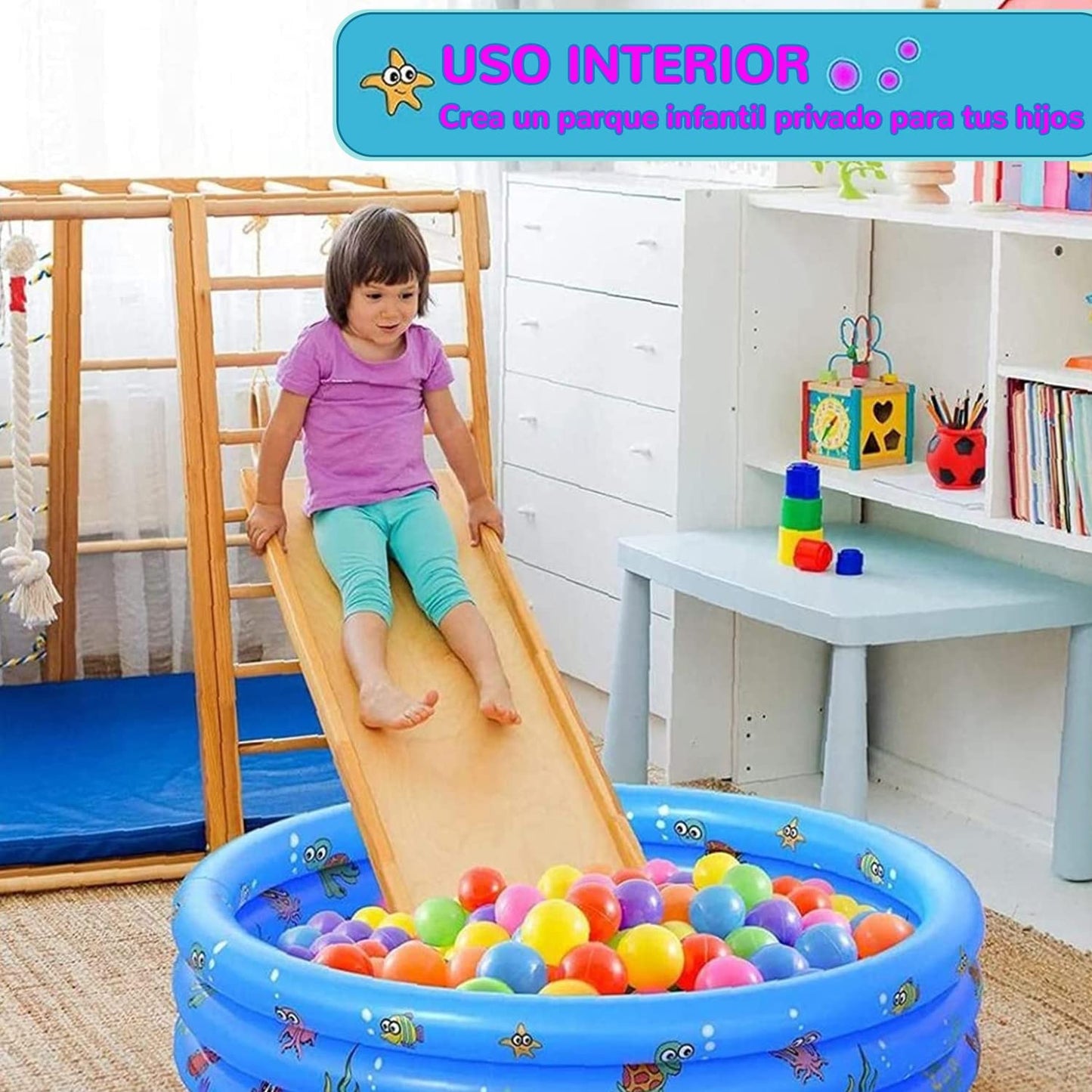 Jesir Alberca Inflable para Niños,Mini Piscina Infantil Redonda De 3 Niveles,Juguete De Agua para Adultos para Niños Y Niñas De Verano,130x40 Cm (Azul)