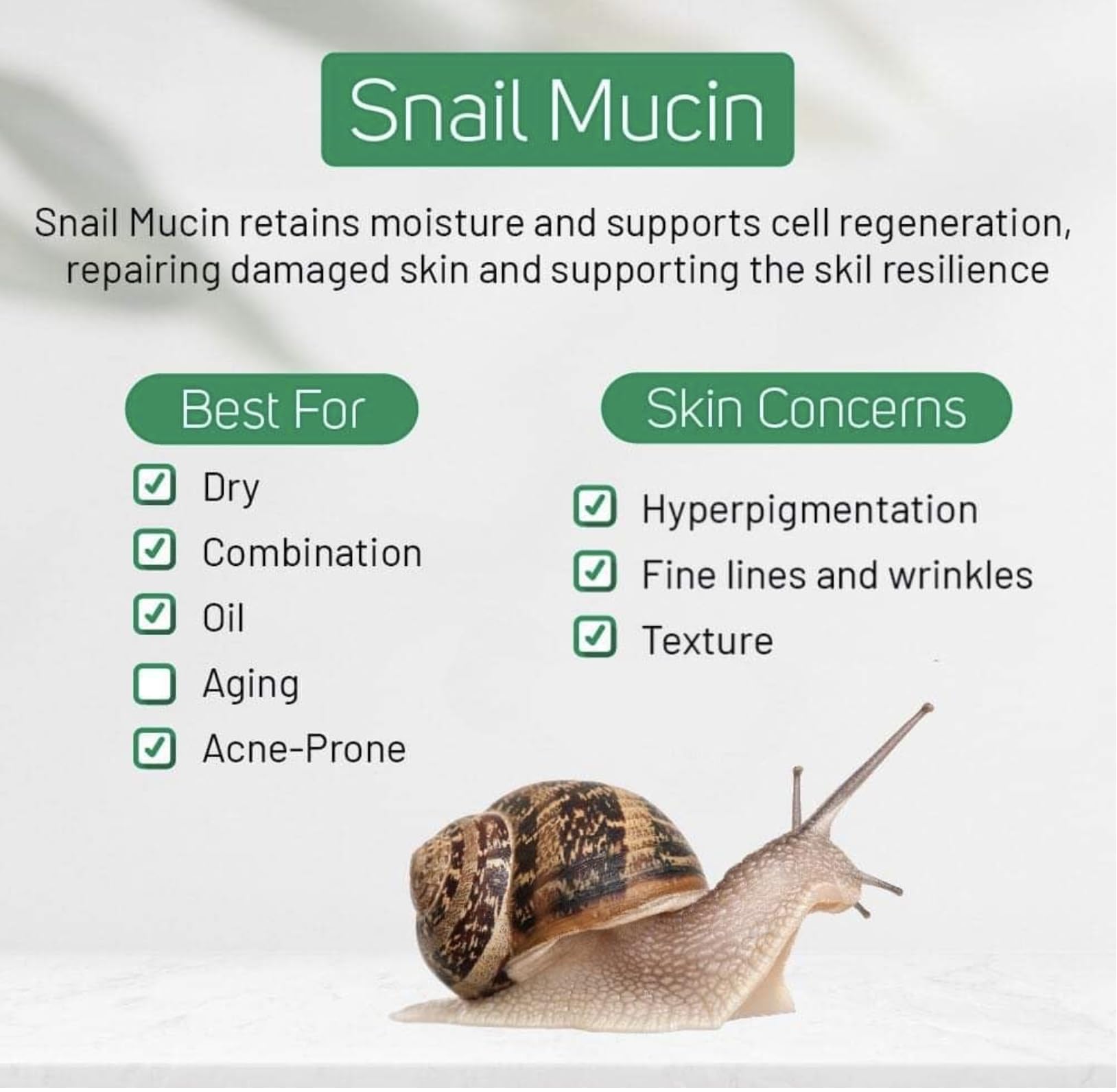 Suero avanzado de mucina de caracol al 99,25% | Crema de Caracol | Esencia de poder de mucina y filtrado de secreción de caracol | Suero reparador de la piel coreano Manchas oscuras