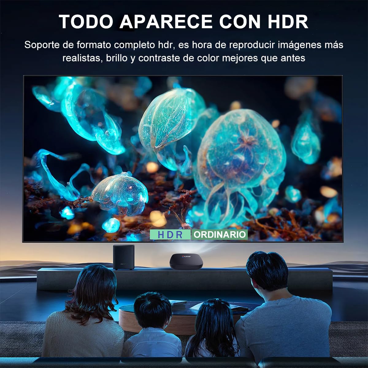 BJLBOJEY TV Box,Android TV Box con 4GB RAM 32GB ROM, TV Box 4K con Android 13.0, 2.4/5G Doble WiFi,HDR10+,Control Remoto IR