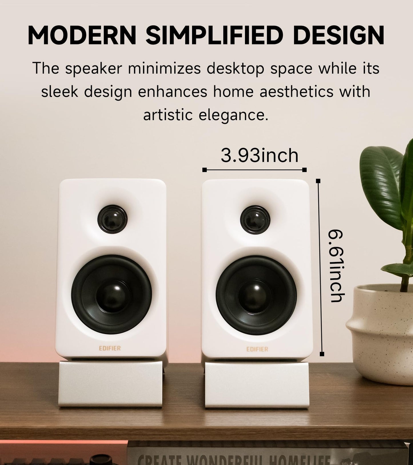 Edifier M60 - Altavoz multimedia Bluetooth 5.3, 66 W RMS, audio de alta resolución y audio inalámbrico de alta resolución, LDAC, bajo medio de 3 pulgadas y altavoz de agudos de 1 pulgada, entradas