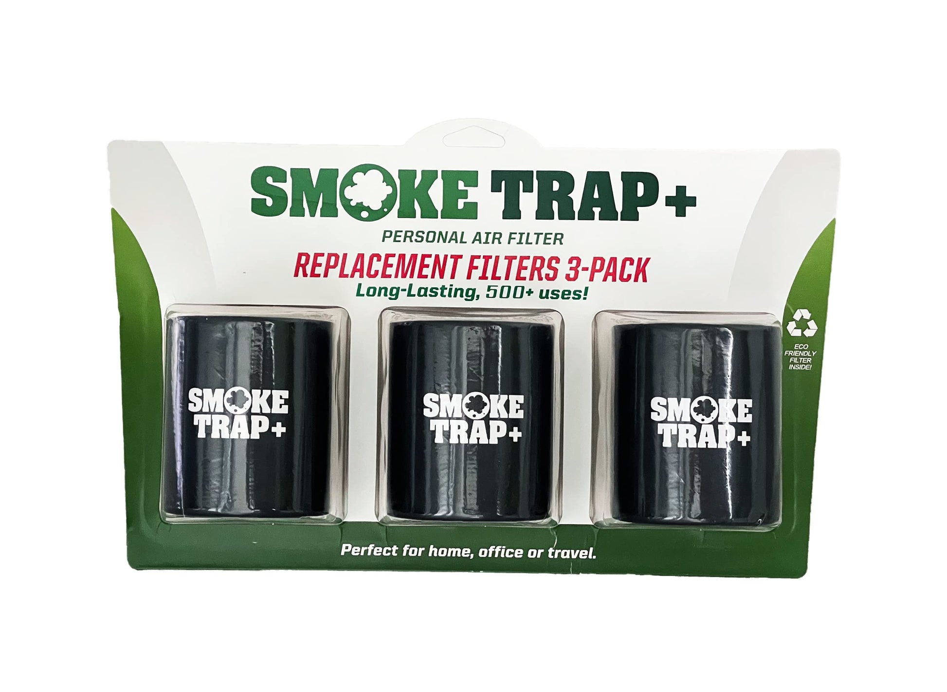ECO - Cartuchos de filtro de repuesto para trampa de humo + | Filtros de repuesto triples – Filtros de repuesto cero residuos de plástico – Flujo máximo de aire mientras exhala – Larga duración 500+