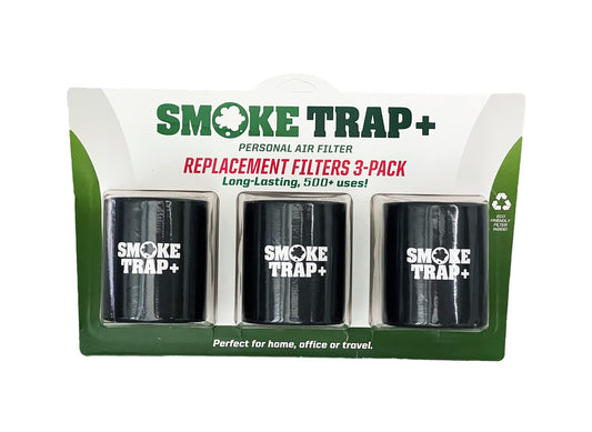 ECO - Cartuchos de filtro de repuesto para trampa de humo + | Filtros de repuesto triples – Filtros de repuesto cero residuos de plástico – Flujo máximo de aire mientras exhala – Larga duración 500+