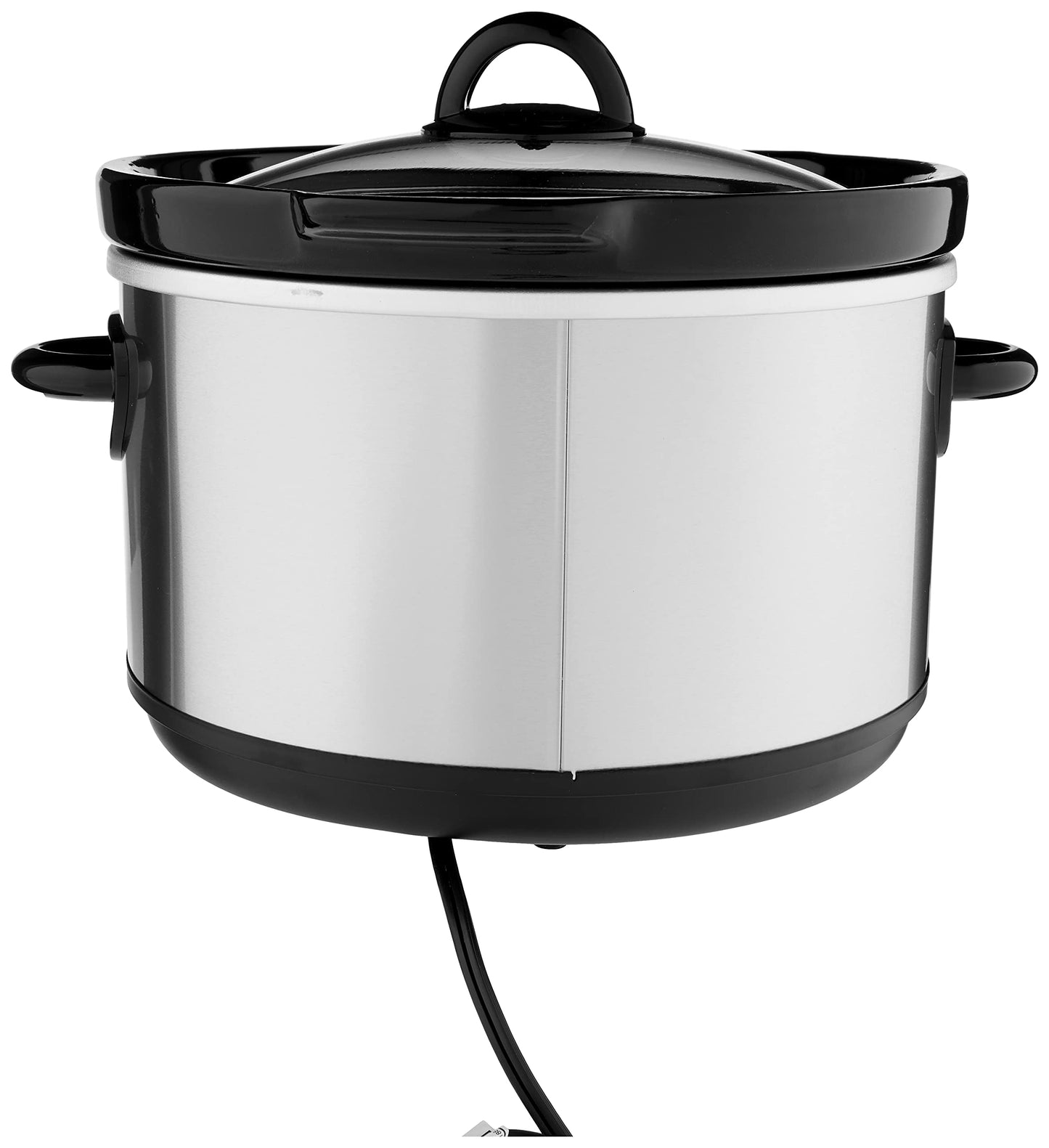 Crock-Pot 5-quart redondo olla de cocción lenta Manual, acero inoxidable, Con cucharón, Plateado, 4.73 l, 1
