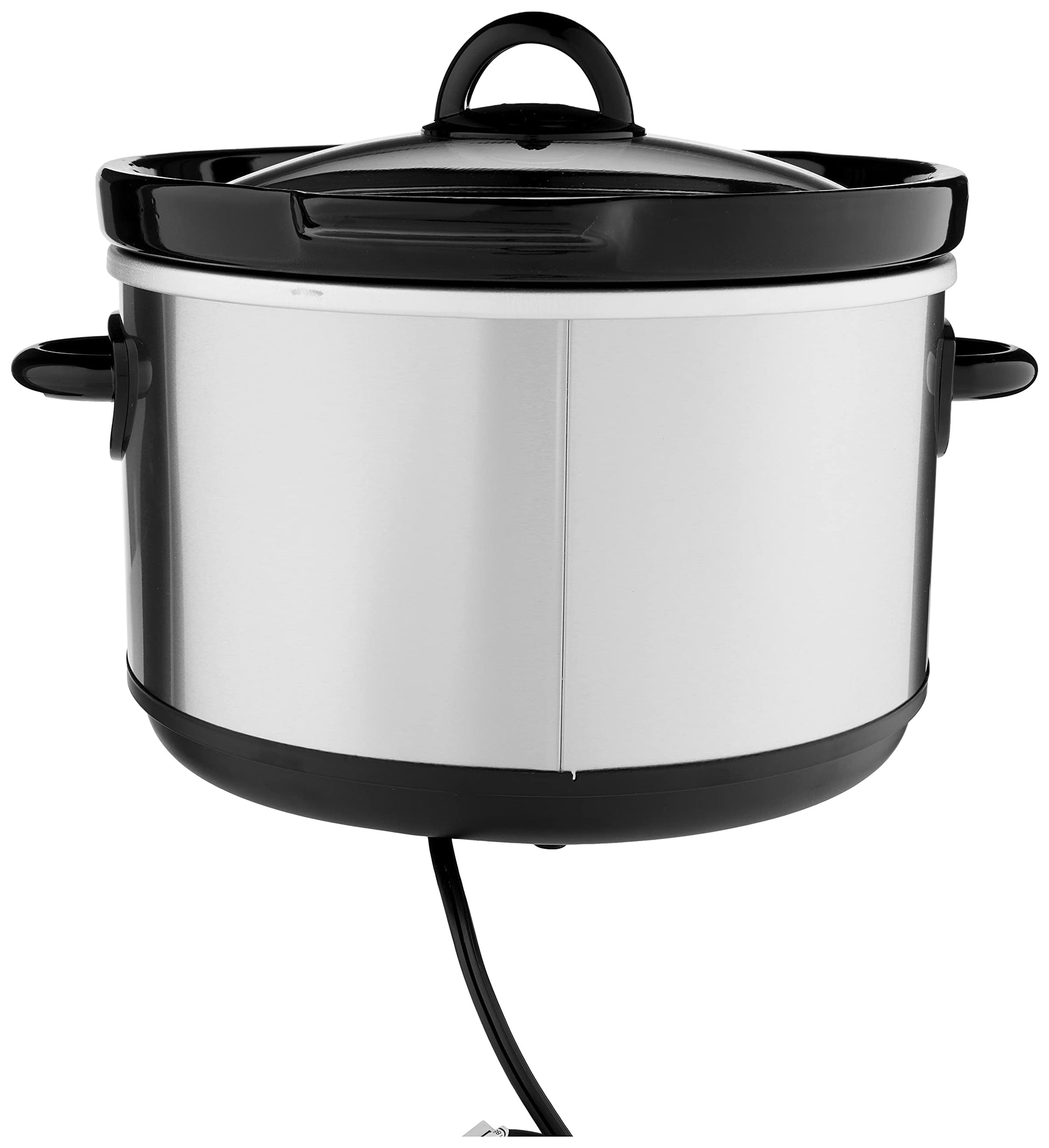 Crock-Pot 5-quart redondo olla de cocción lenta Manual, acero inoxidable, Con cucharón, Plateado, 4.73 l, 1