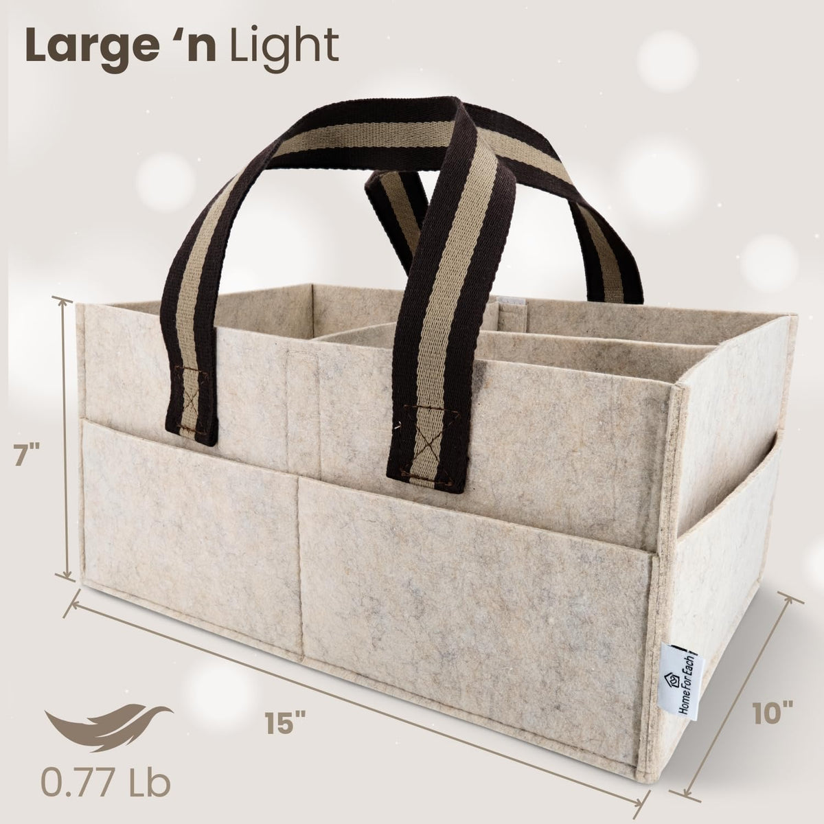 Organizador de pañales para bebé HOME FOR EACH para estación de pañales, artículos esenciales para recién nacidos, cesta de almacenamiento de guardería, regalos de baby shower y artículos