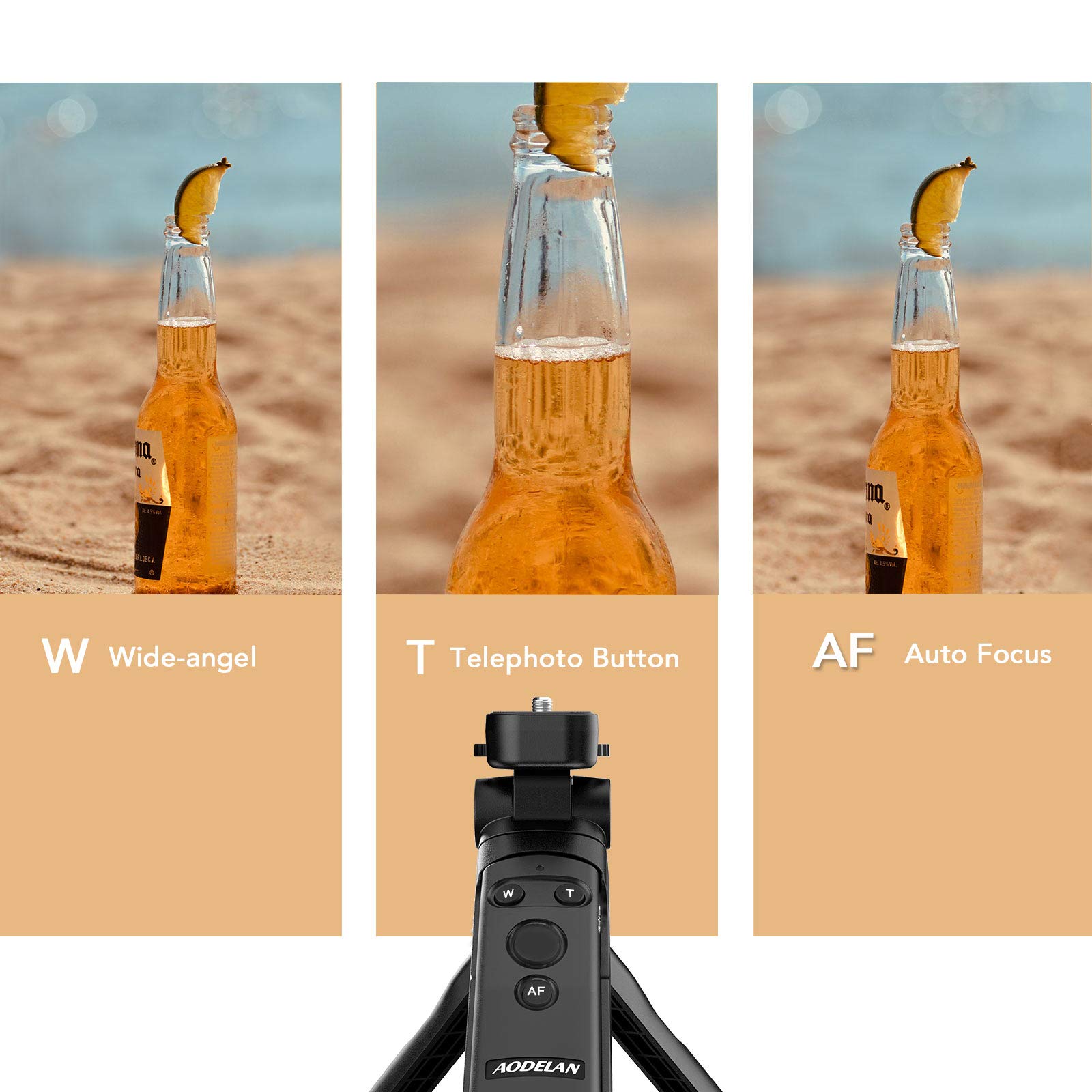 AODELAN - Agarre de disparo para cámara, mini trípode con obturador remoto inalámbrico BR-E1B para cámaras Canon EOS R3 R RP R5 R6 90D M50 SL2 PowerShot SX70 HS, reemplaza a Canon HG-100TBR