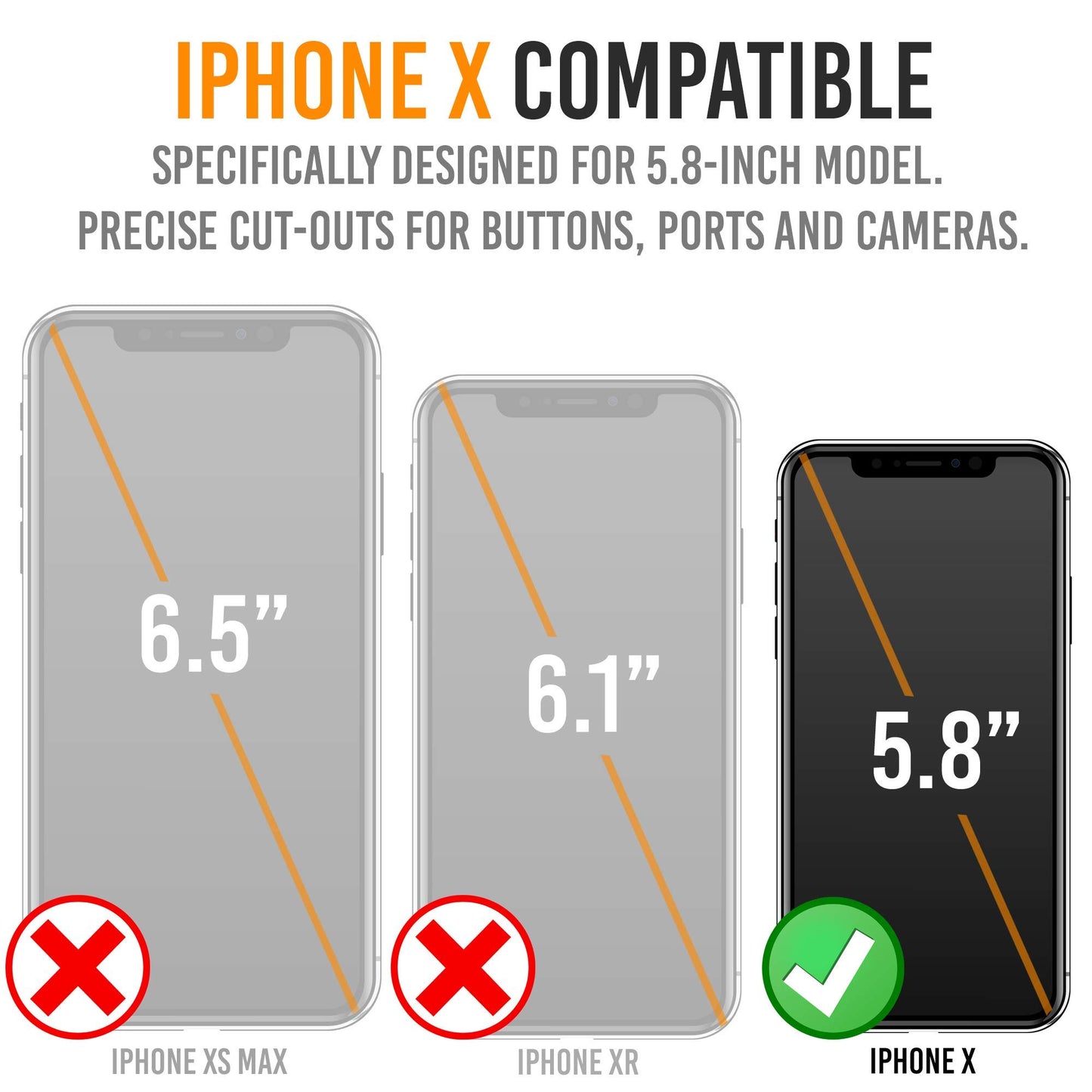 Carcasa con batería para iPhone X compatible con carga inalámbrica QI, Alpatronix BXX 5.8 pulgadas, 4200 mAh delgado estuche con batería recargable, protección cargador portátil para iPhone X [chip certificado por Apple; iOS 11+], Negro
