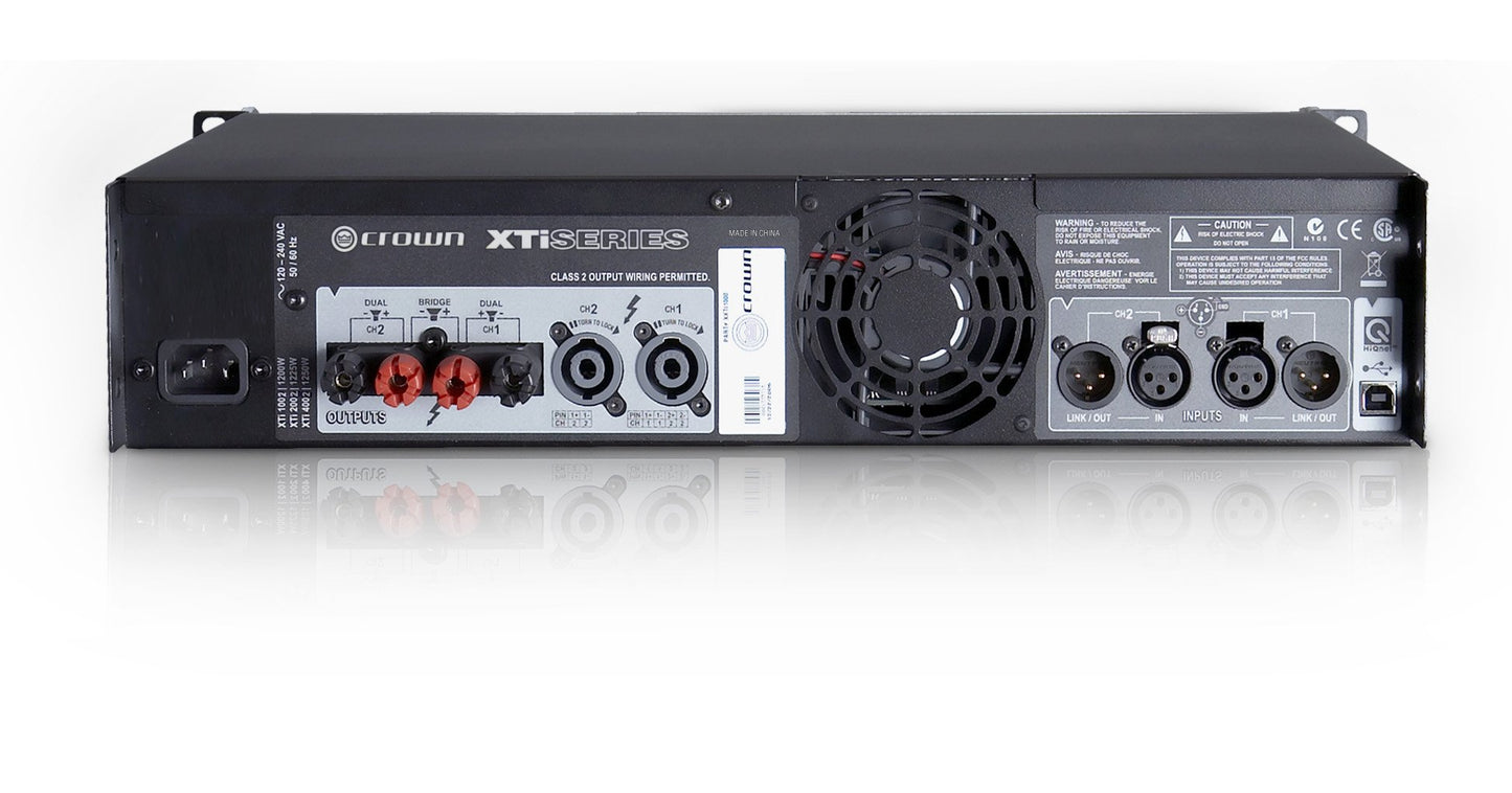 Crown XTi4002 amplificador de potencia de dos canales, 1200 vatios a 4Ω