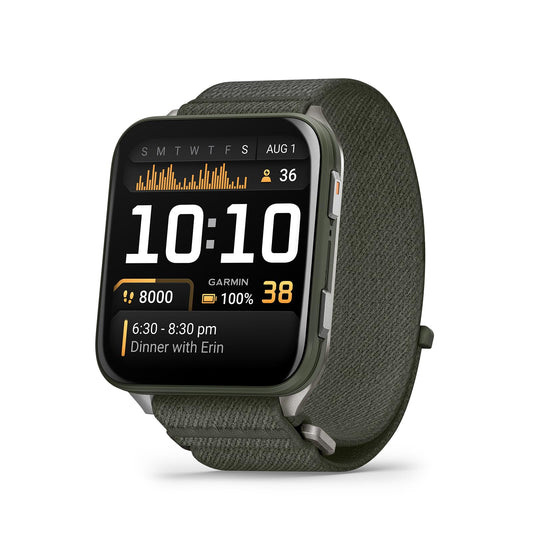 Reloj Inteligente GPS Garmin Venu X1 Musgo Fondo Titanio Ligero AMOLED Fitness Avanzado