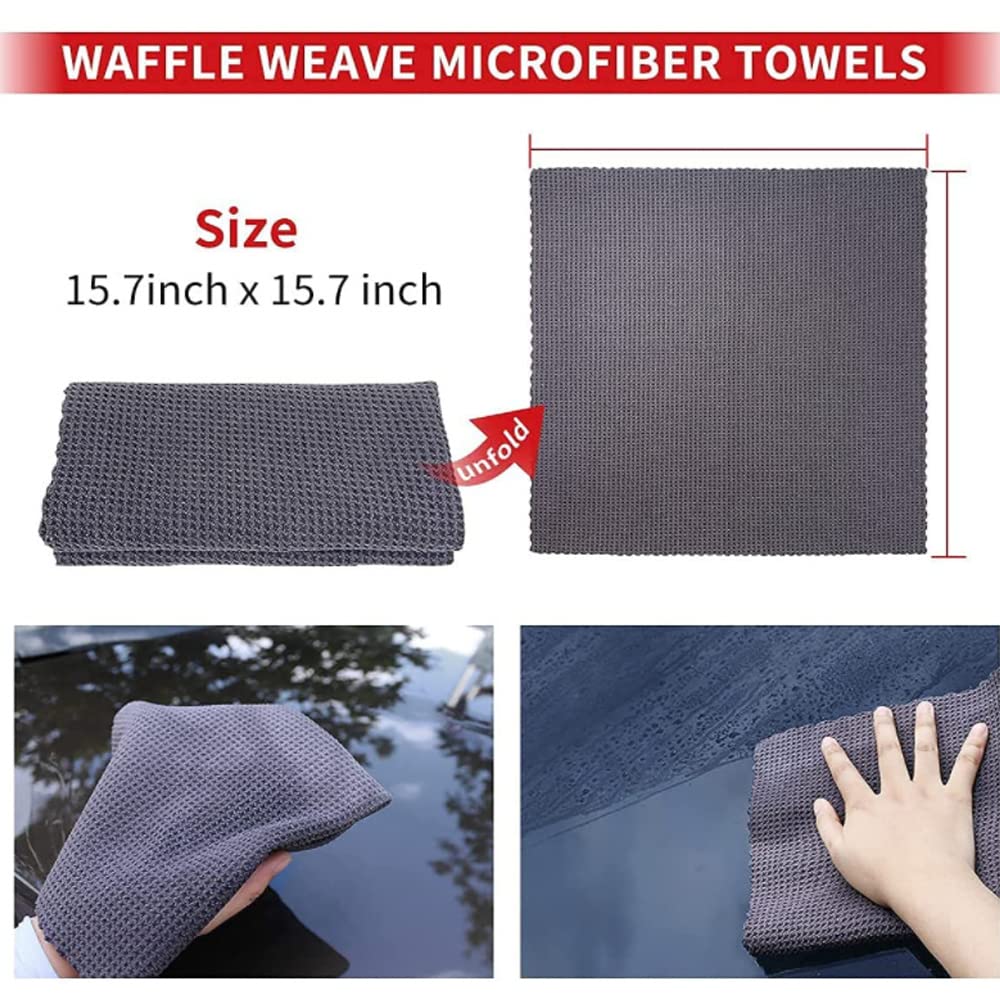 Kit de Limpieza para Auto 12 Piezas con Cepillo para Rueda y Guantes de Microfibra