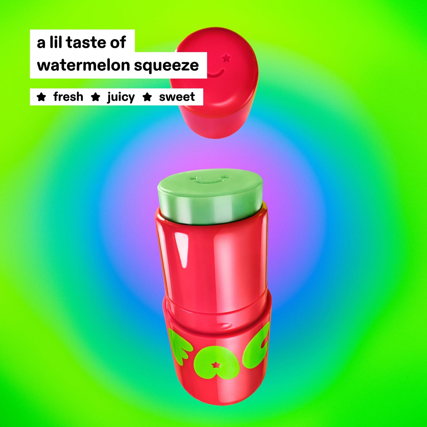 Starface Star Balm Watermelon Squeeze, hidratante labial hidratante con manteca de karité, manteca de cacao y aceite de coco, sabor a sandía jugoso, (0.15 onzas)