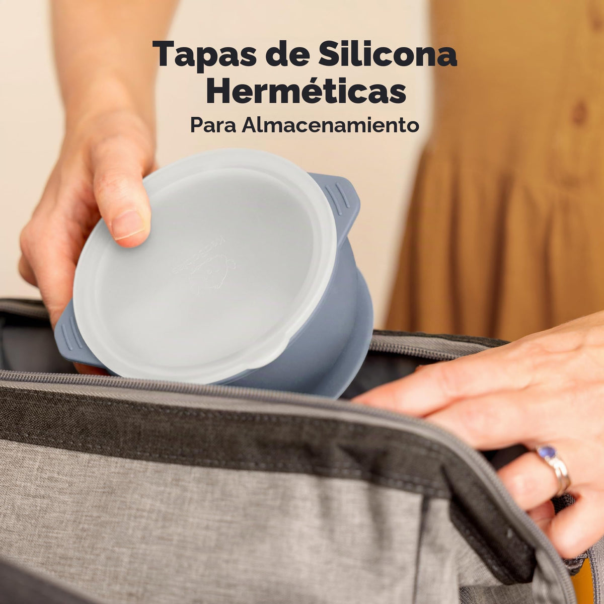 KeaBabies - Juego de 2 cuencos para bebé con succiones, tapas, cuencos de succión de silicona para bebés, niñas, niños, silicona de grado alimenticio, sin BPA, aptos para lavaplatos, esenciales para