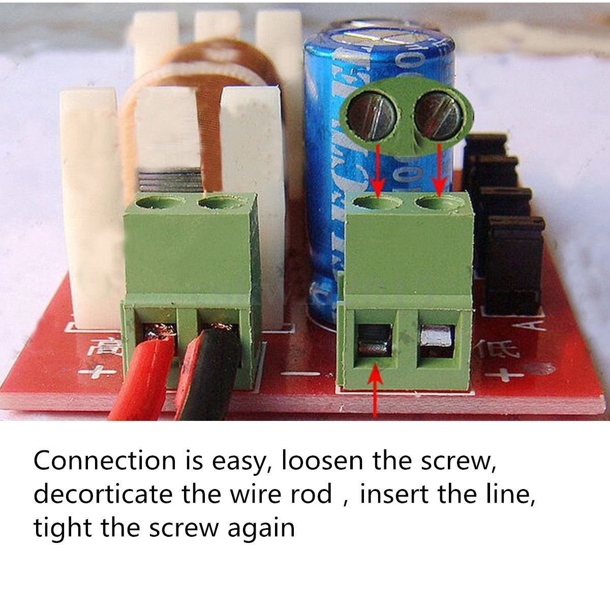 Divisor de Frecuencia Crossover de 2 Vías Ajustable de 400 W para Altavoces de Audio