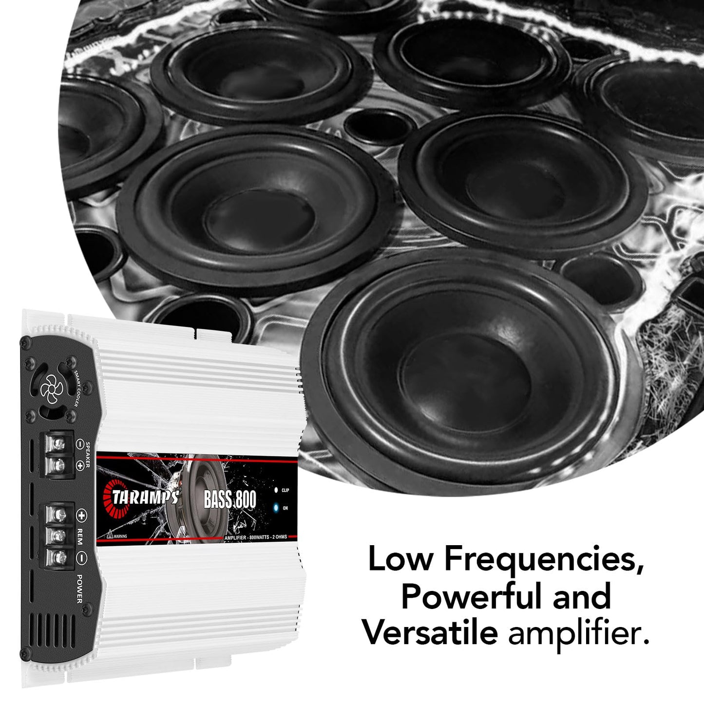 Amplificador Monobloque Taramps Bass 800 2 Ohmios 800 Vatios Rms para Carro
