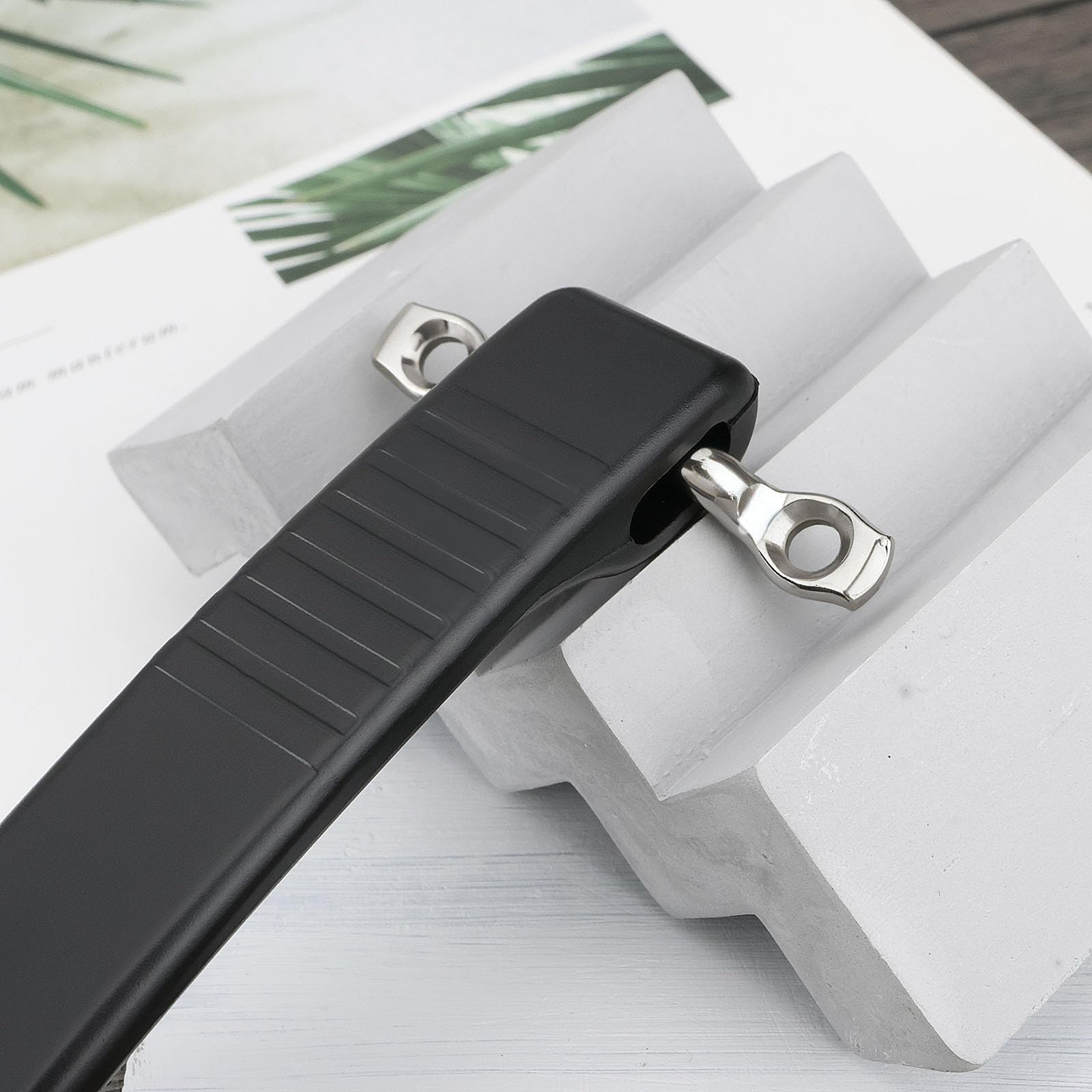LT Easiyl - Mango de amplificador clásico Dogbone con tornillos, mango de goma suave compatible con amplificador de guardabarros, amplificador de bajo, amplificador de guitarra