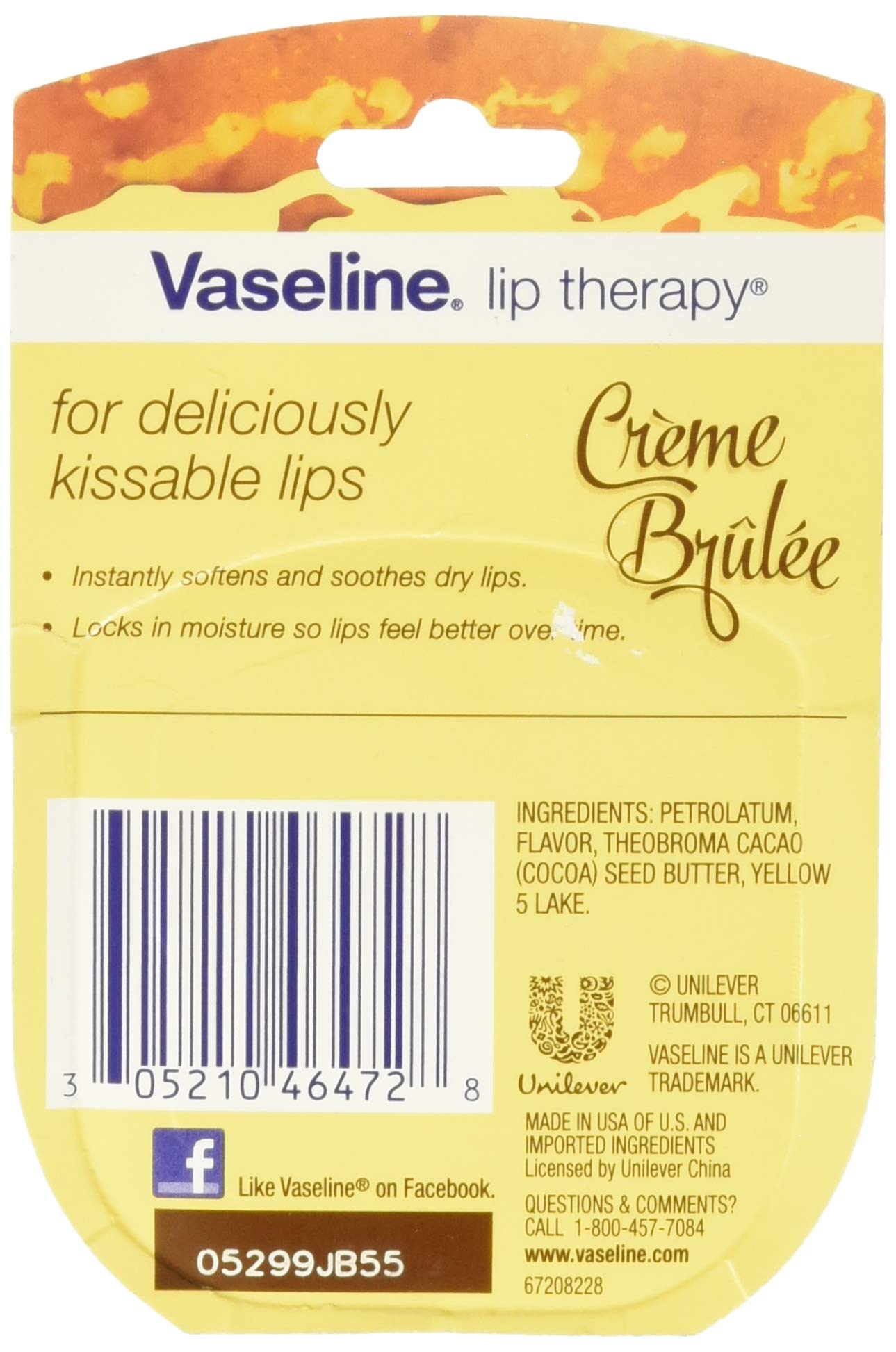Bálsamo Labial Vaseline Creme Brulee Pack de 4
