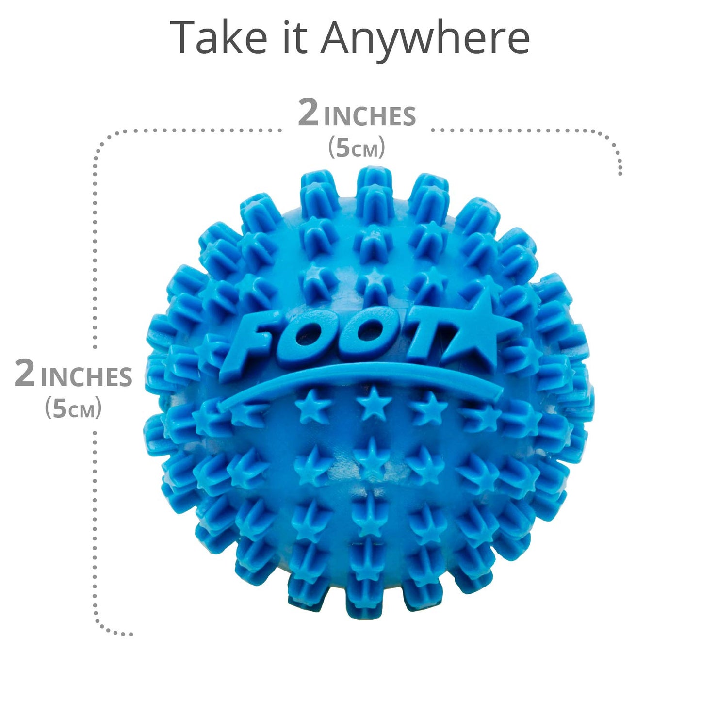 Foot Star Bolas de Masaje Para Pies (Azul Paquetes de 2), Masajeador de Pies y Rodillo de Fascitis Plantar, Bolas Para Aliviar el Estrés del Pie
