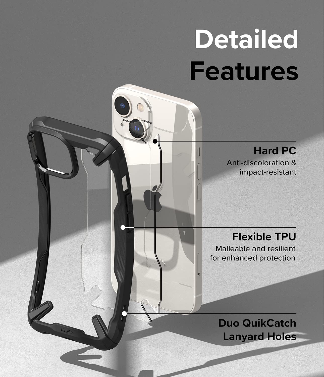 Funda Ringke Fusion-X iPhone 14 Negra Resistente Impactos