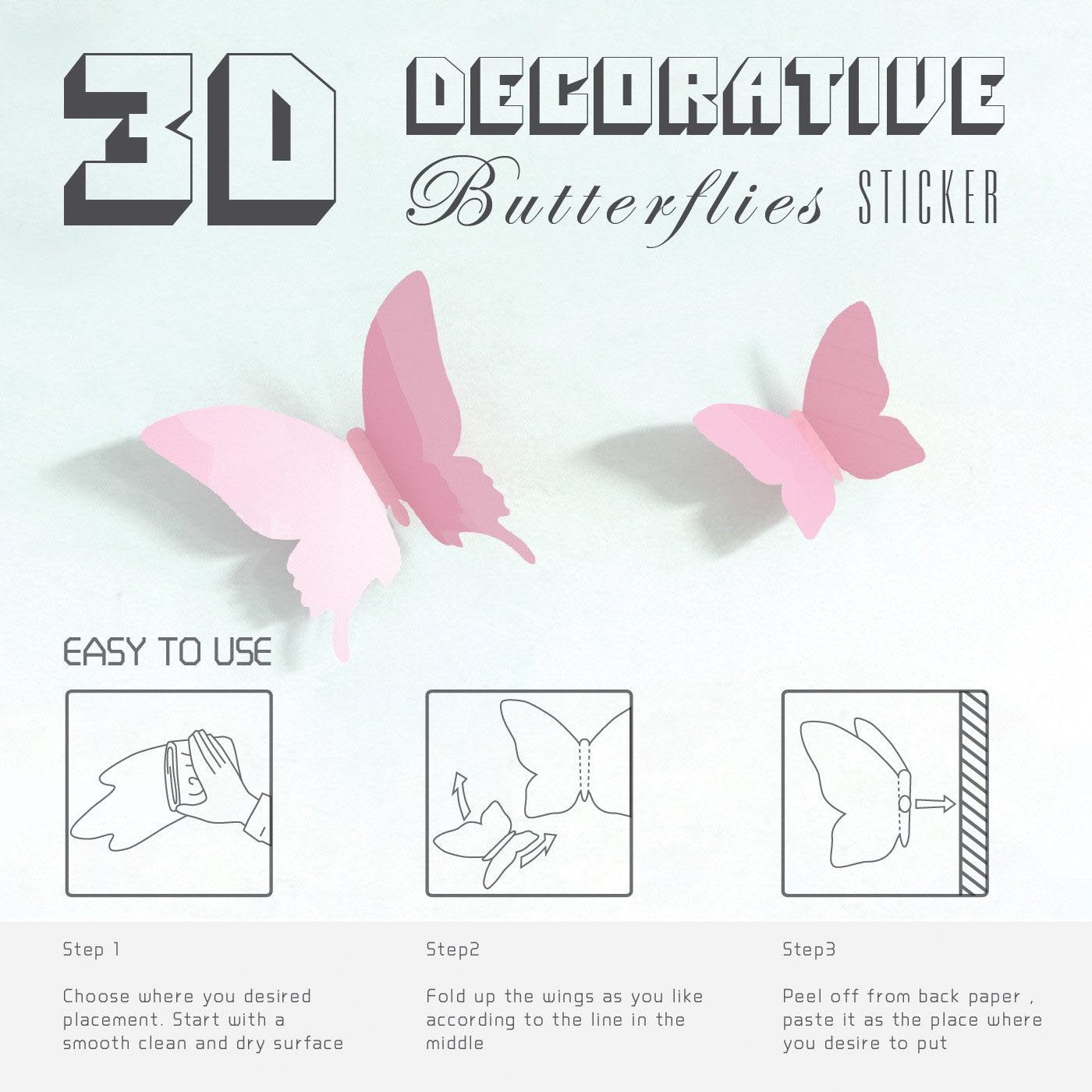 24 pegatinas de pared 3D de mariposa removibles para decoracion del hogar y la habitacion (rojo)