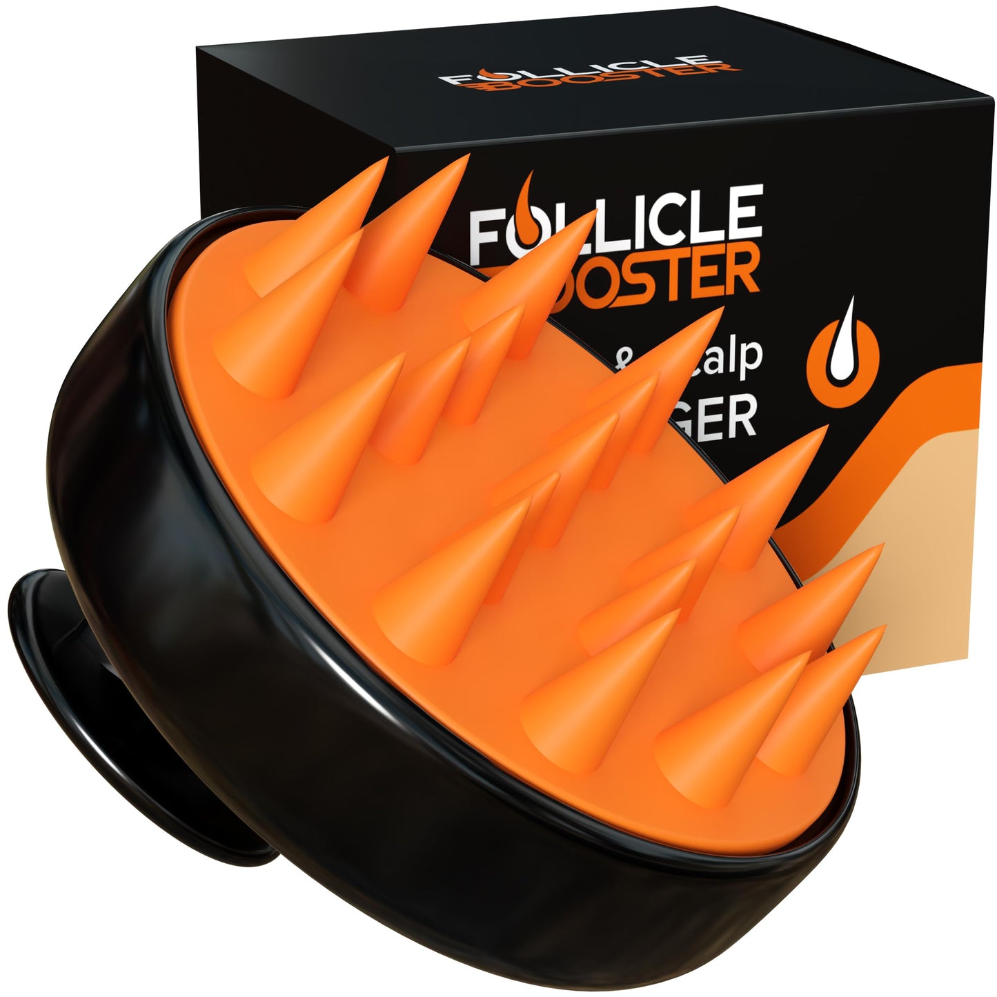 FOLLICLE BOOSTER Masajeador Manual para Cuero Cabelludo Y Barba - Depurador de Cabello de Silicona, Cepillo de Cuidado de Limpieza - Exfoliante Ergonómico para Eliminar La Caspa Que Promueve El Crecim