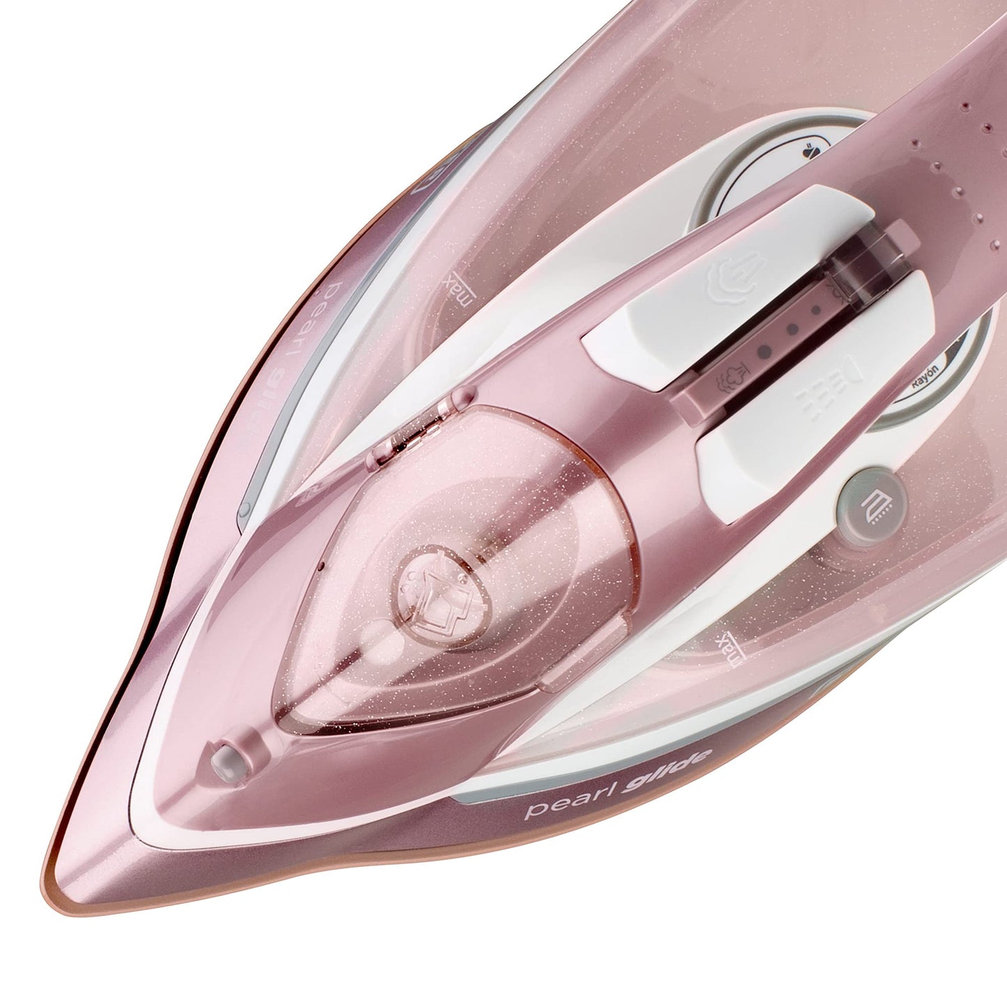 BLACK+DECKER Plancha de Vapor, Cerámica con Infusión de Perlas, Rosa, IR23972