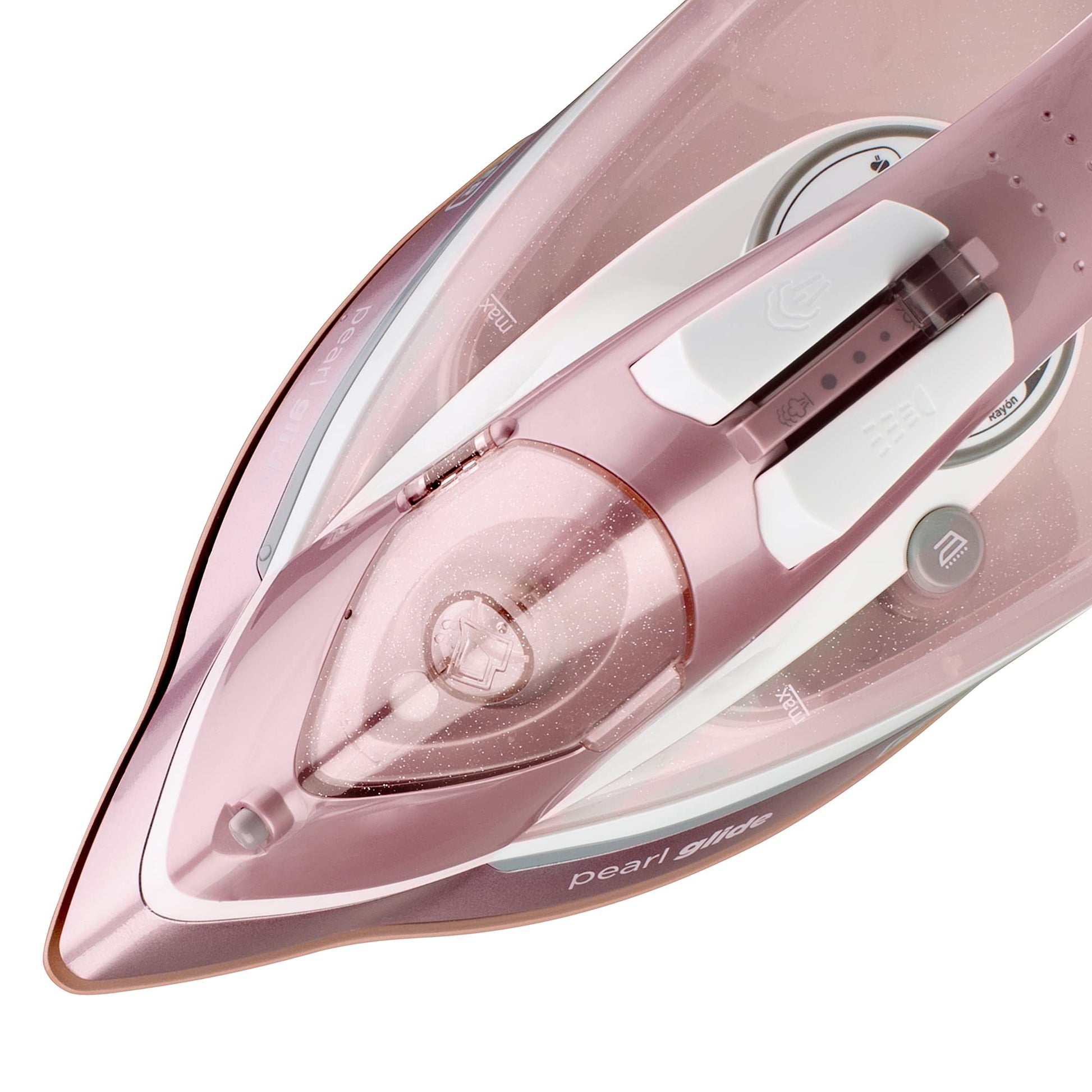 BLACK+DECKER Plancha de Vapor, Cerámica con Infusión de Perlas, Rosa, IR23972