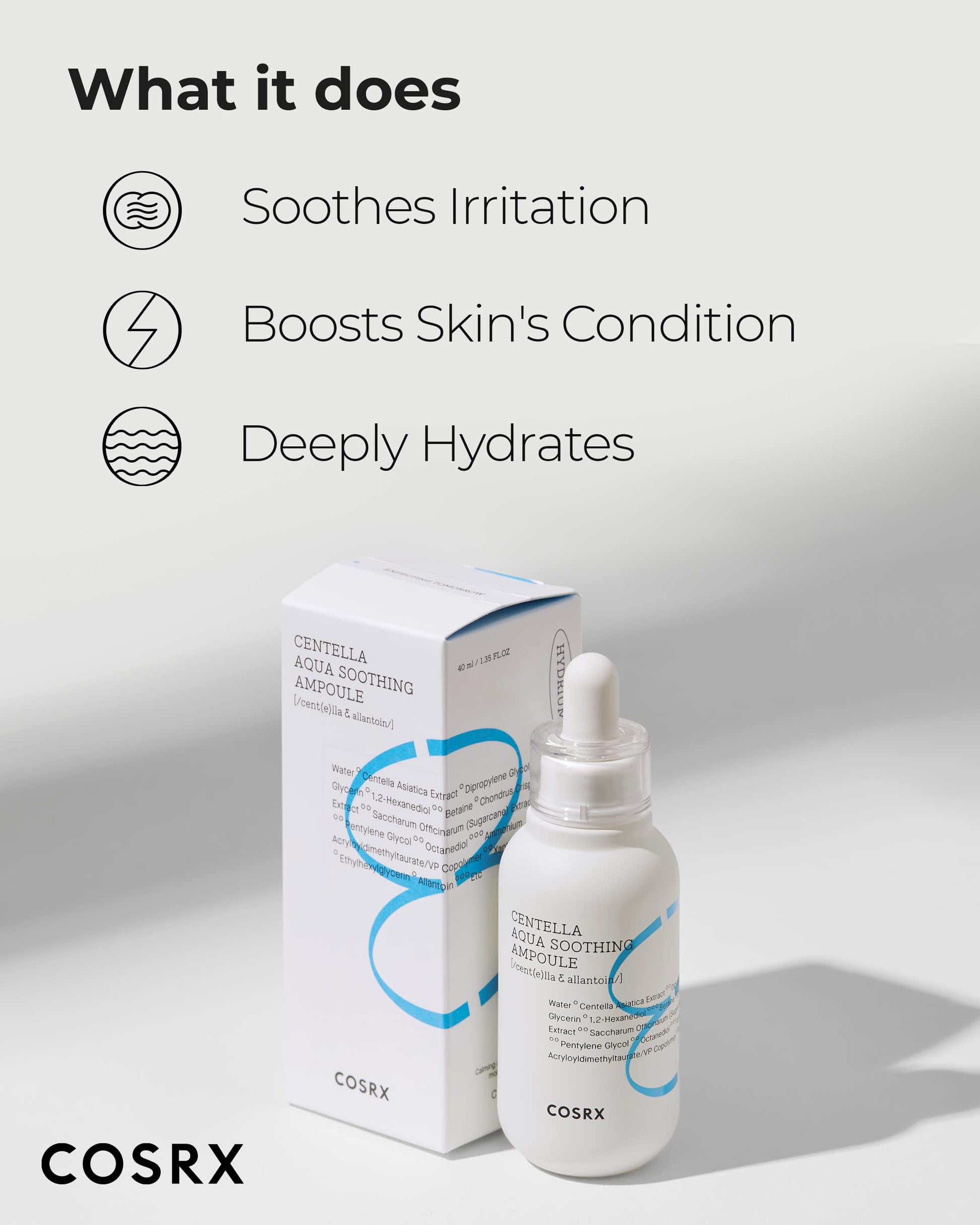 COSRX Hydrium Centella Aqua Soothing Ampoule, 40ml / 1.35 fl.oz
