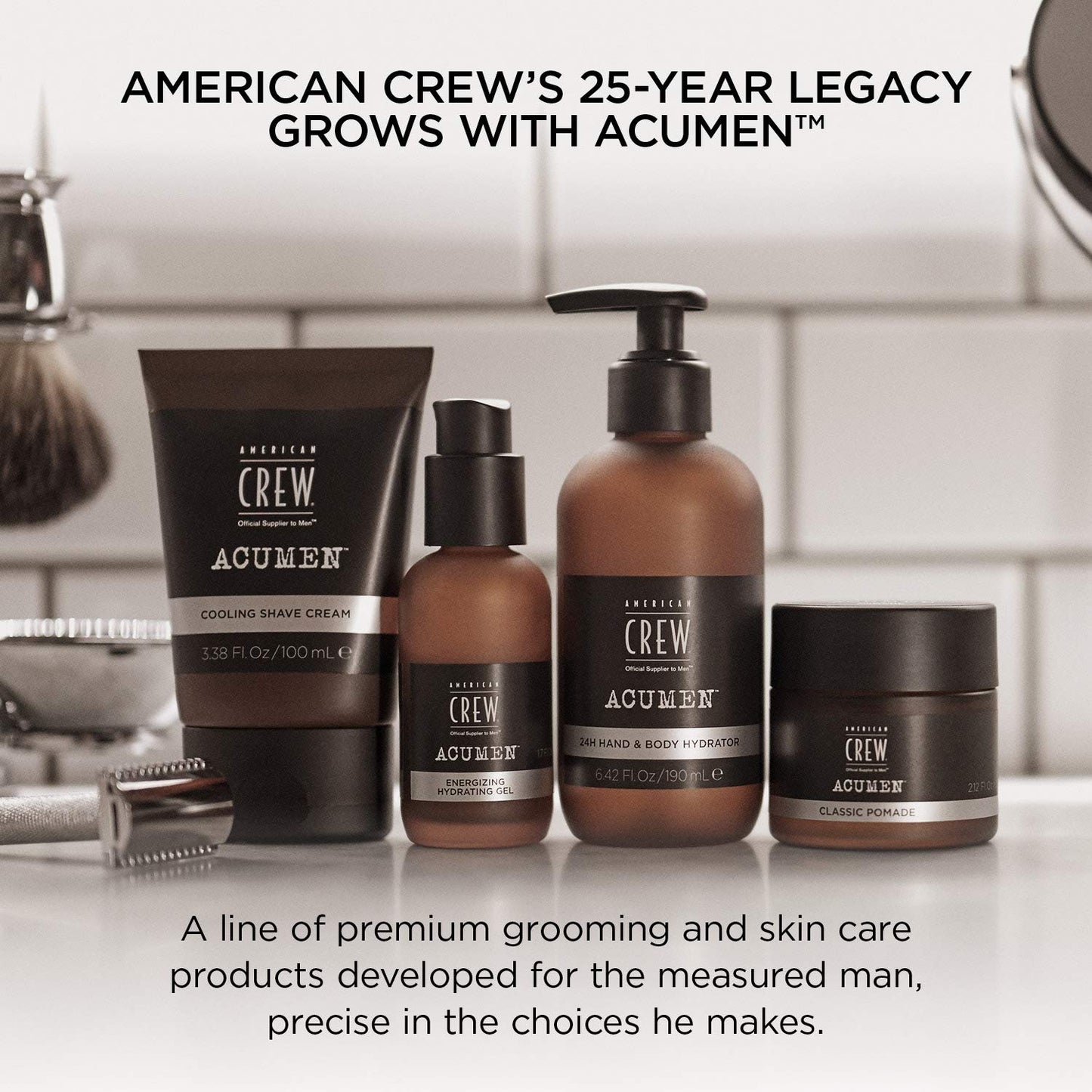 Crema Hidratante American Crew Acumen para Recargar la Piel, 2.1 oz.