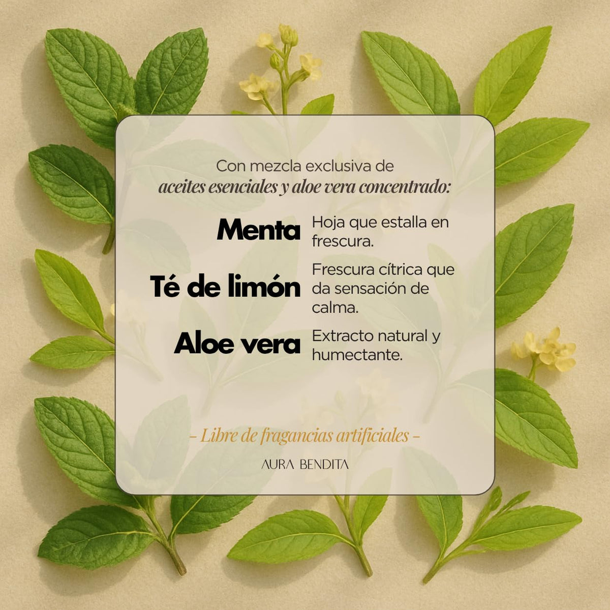 Jabón líquido para manos con aceites esenciales 100% puros Aura Bendita