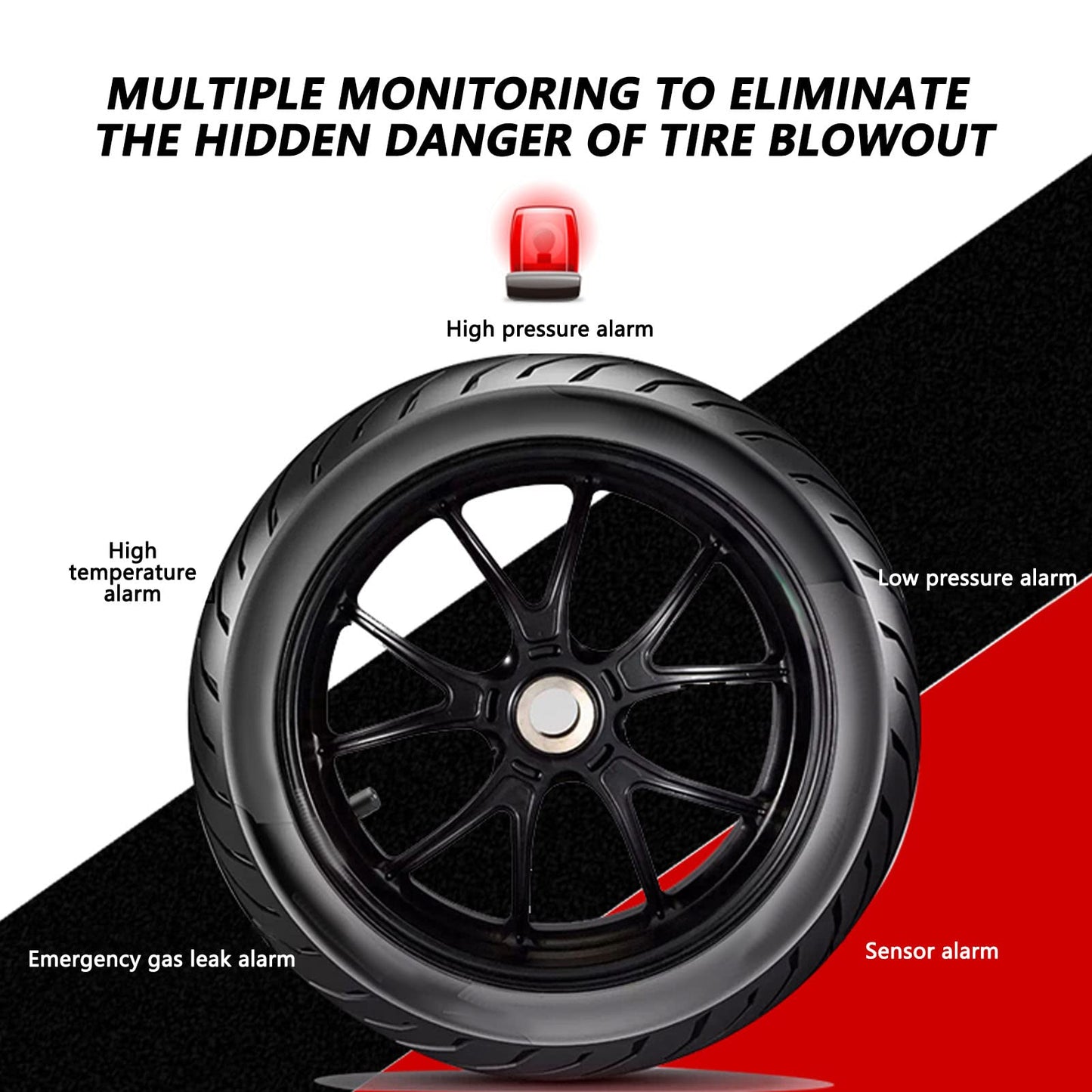 Sistema de Monitoreo de Presión de Neumáticos Aramox Bluetooth para Motocicleta Sensor Externo Aplicación Visualización