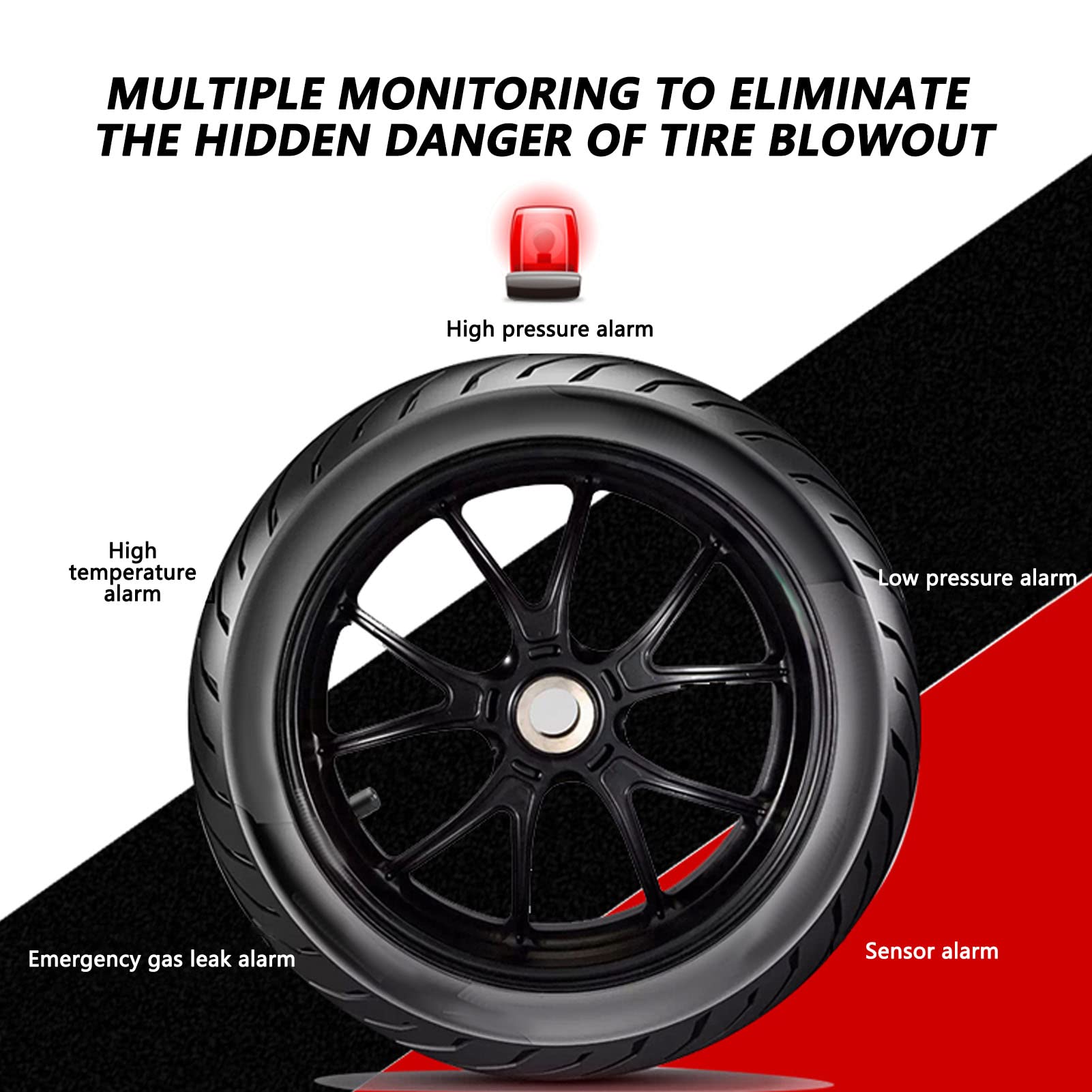 Sistema de Monitoreo de Presión de Neumáticos Aramox Bluetooth para Motocicleta Sensor Externo Aplicación Visualización