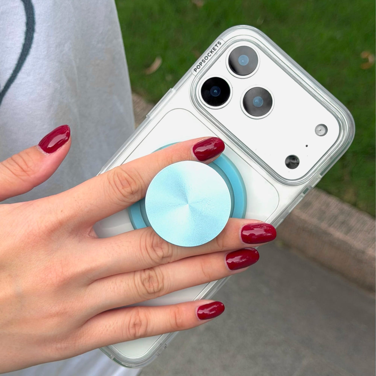 Agarre Magnético PopGrip PopSockets Negro con Parte Superior Intercambiable para iPhone MagSafe