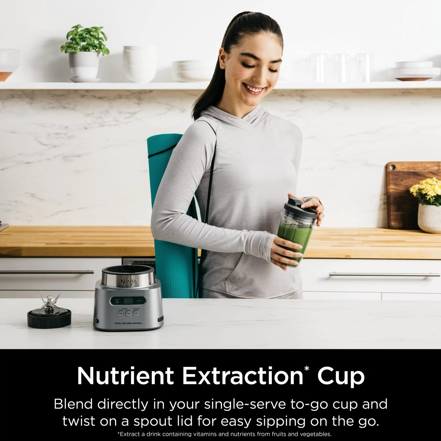 Licuadora Extractora de Nutrientes Alta Velocidad Ninja Gris
