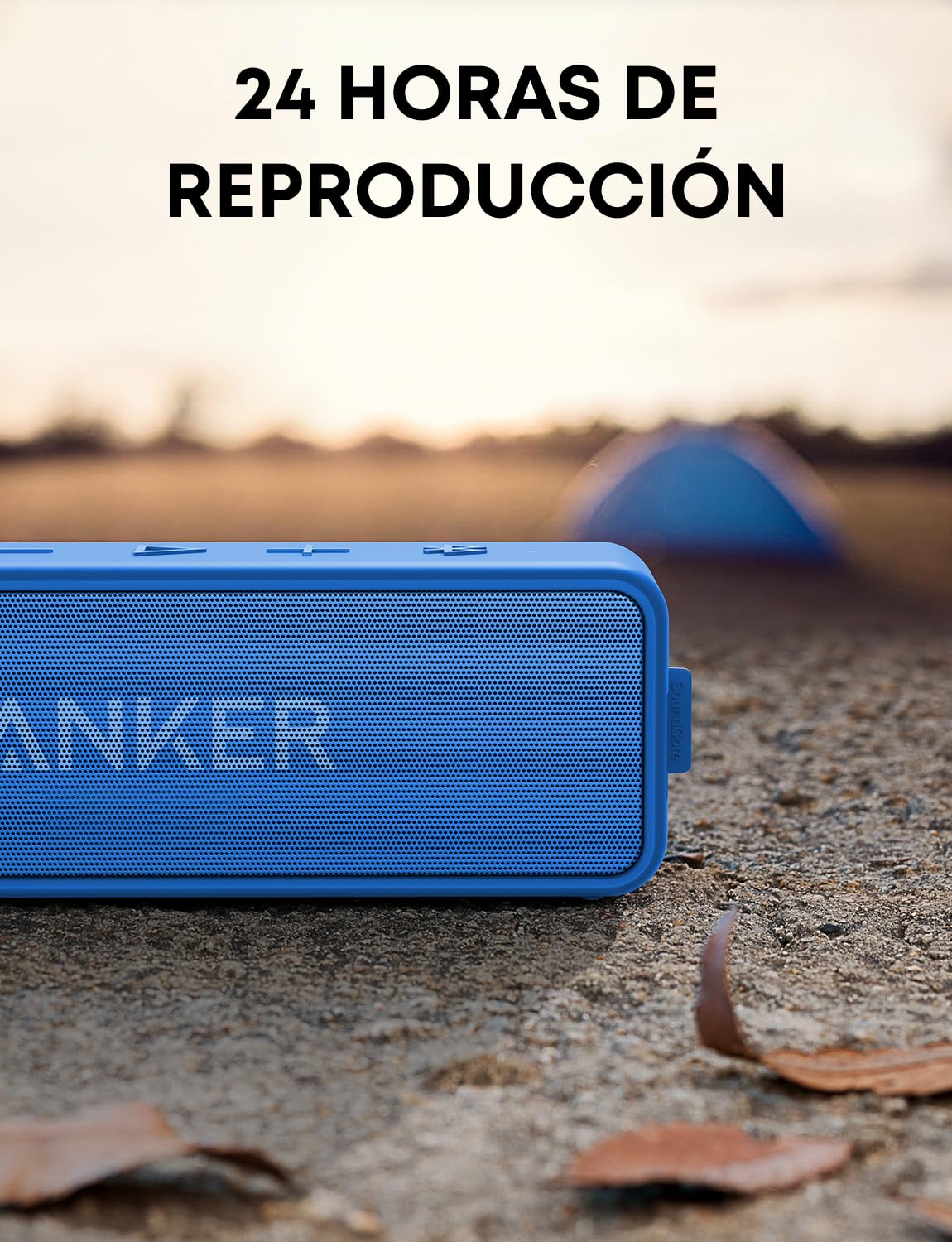 Soundcore Anker 2 Bocina Bluetooth Potente, batería de 24 Horas, protección contra el Agua IPX7, Graves enormes con Dos Controladores de Graves