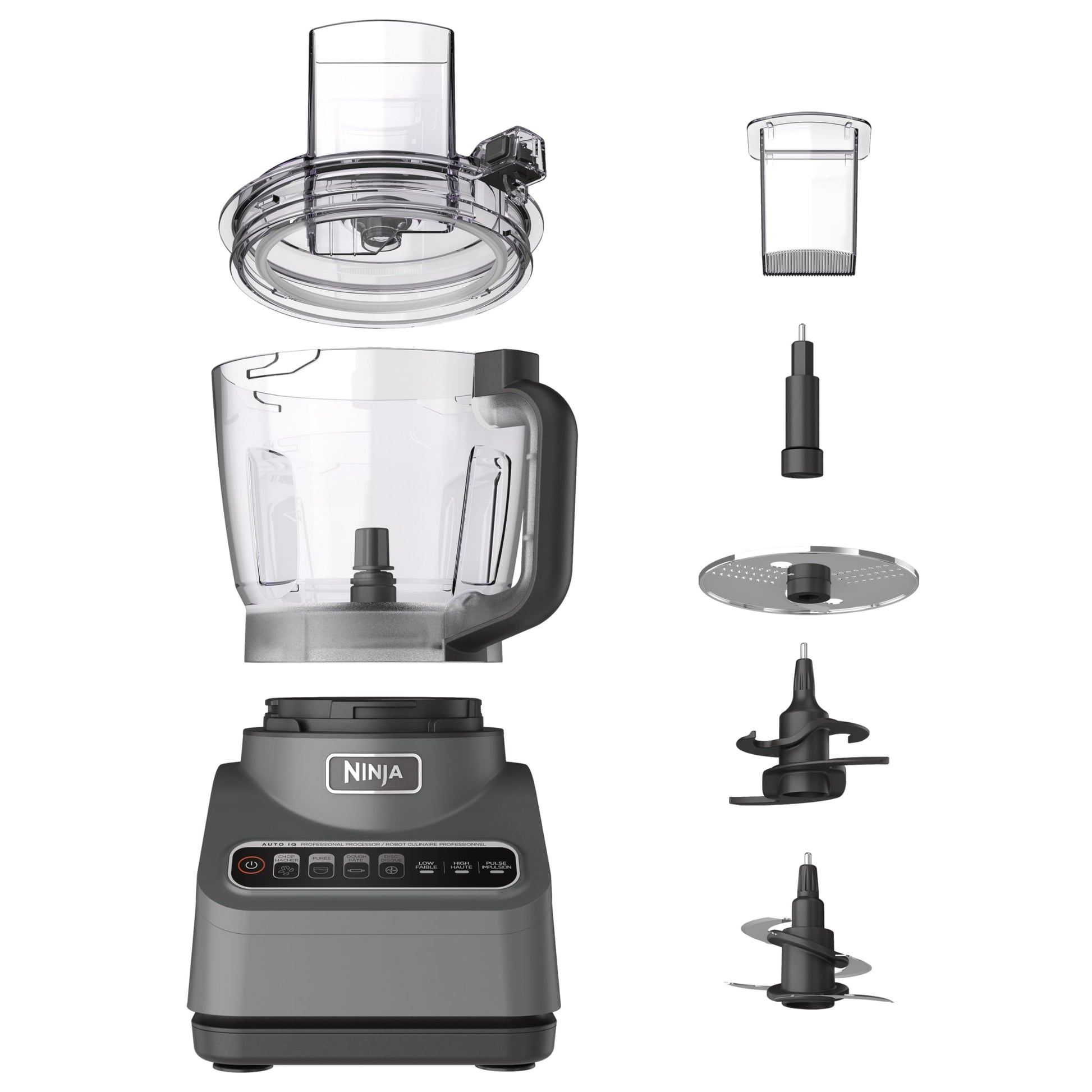 Procesador de Alimentos Ninja Professional Plus Acero Inoxidable con 4 Funciones y Tazón de 9 Tazas