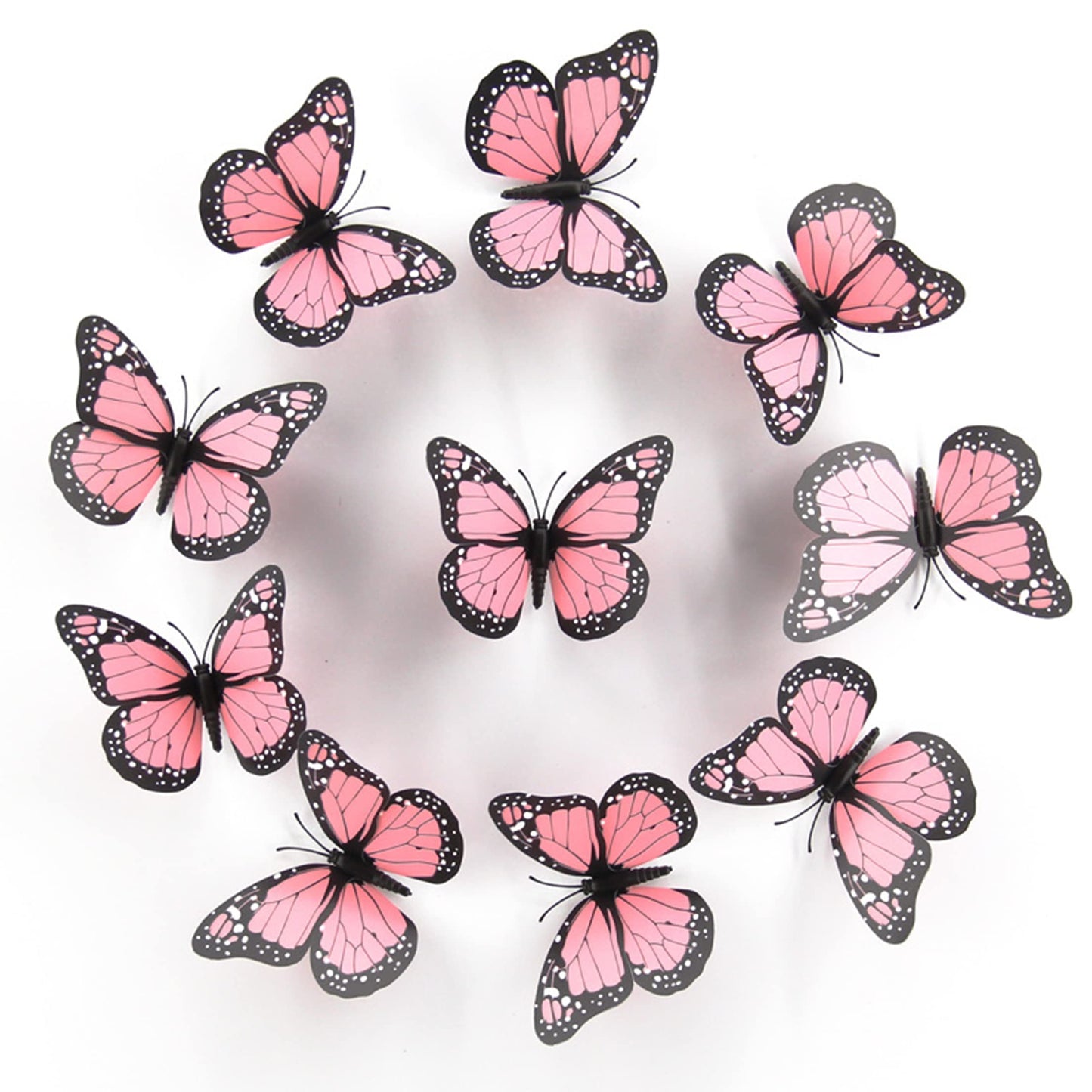 Pegatinas de pared con mariposas 3D, decoración magnética artificial, decoración de fiesta, habitación o cuarto de bebé, calcomanía de pared