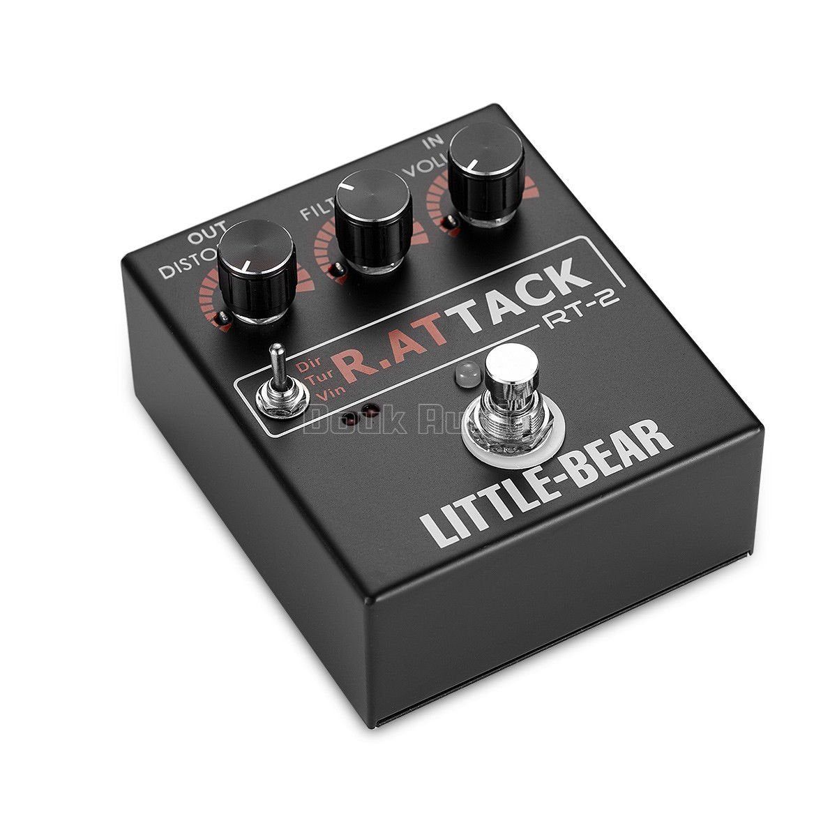 Pedal de Distorsión Nobsound Little Bear LED RAT Tack Guitarra Bajo