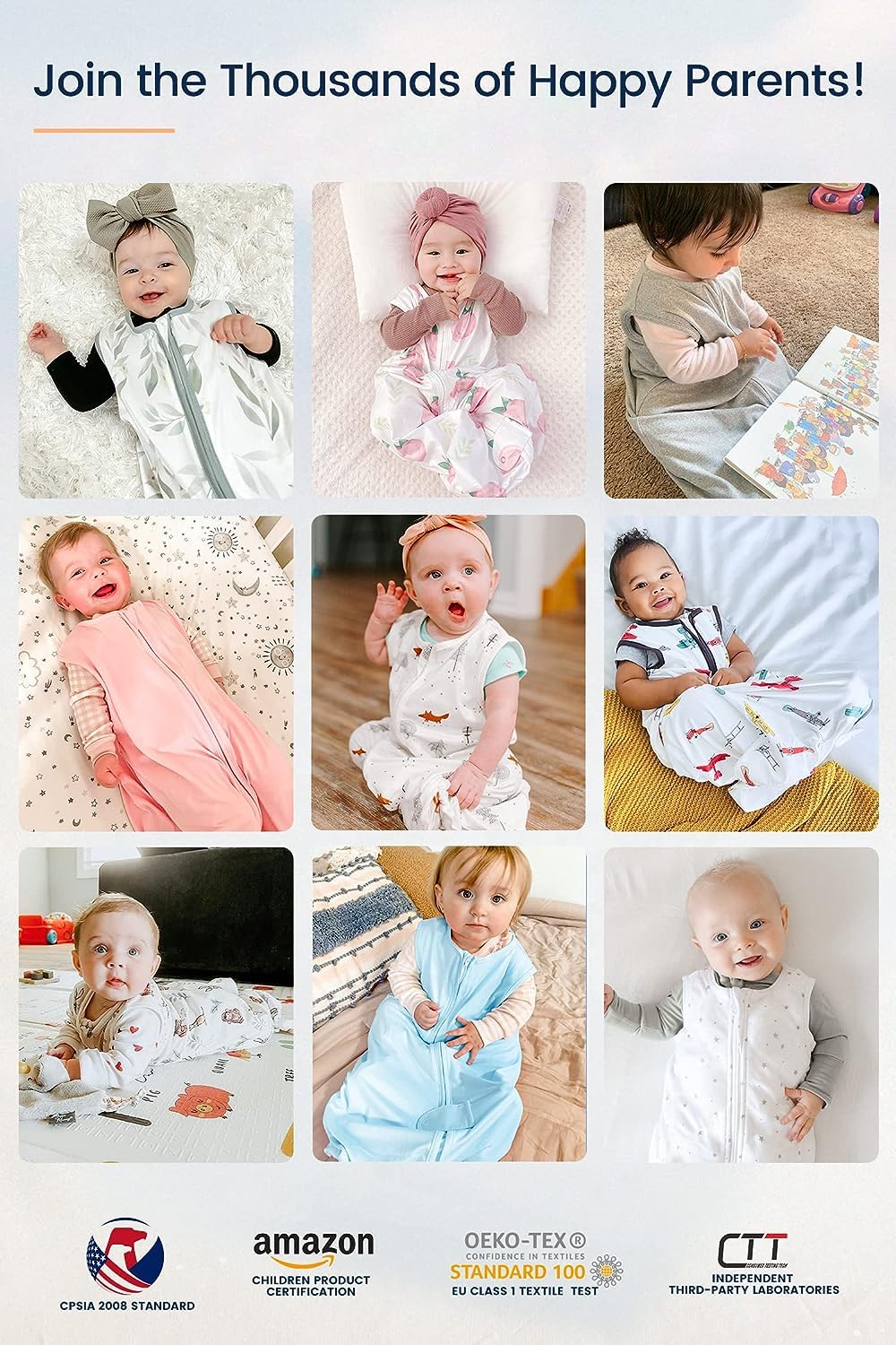 TotAha - Saco de dormir para niños pequeños, 0.5 TOG, 2T-3T-4T