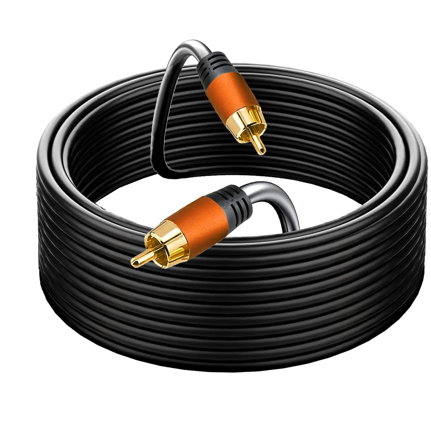 Cable de audio coaxial digital de 16.5 pies, 1RCA macho a 1RCA macho Cable de subwoofer RCA Cable de video para subwoofer, cine en casa, subwoofer de video/audio Cámara de estacionamiento de vista trasera