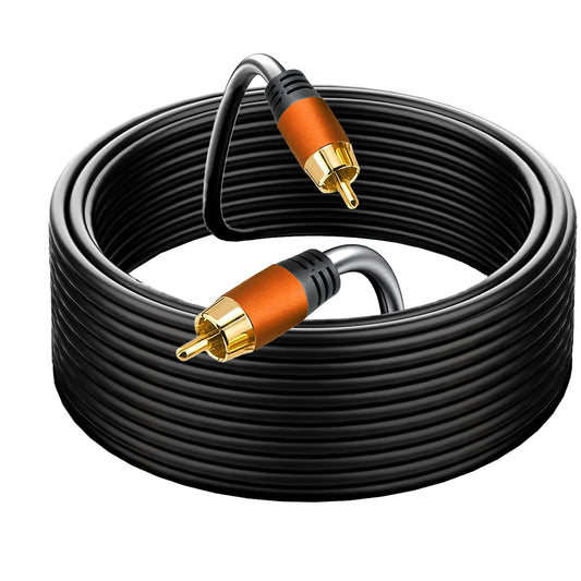 Cable de audio coaxial digital de 16.5 pies, 1RCA macho a 1RCA macho Cable de subwoofer RCA Cable de video para subwoofer, cine en casa, subwoofer de video/audio Cámara de estacionamiento de vista trasera