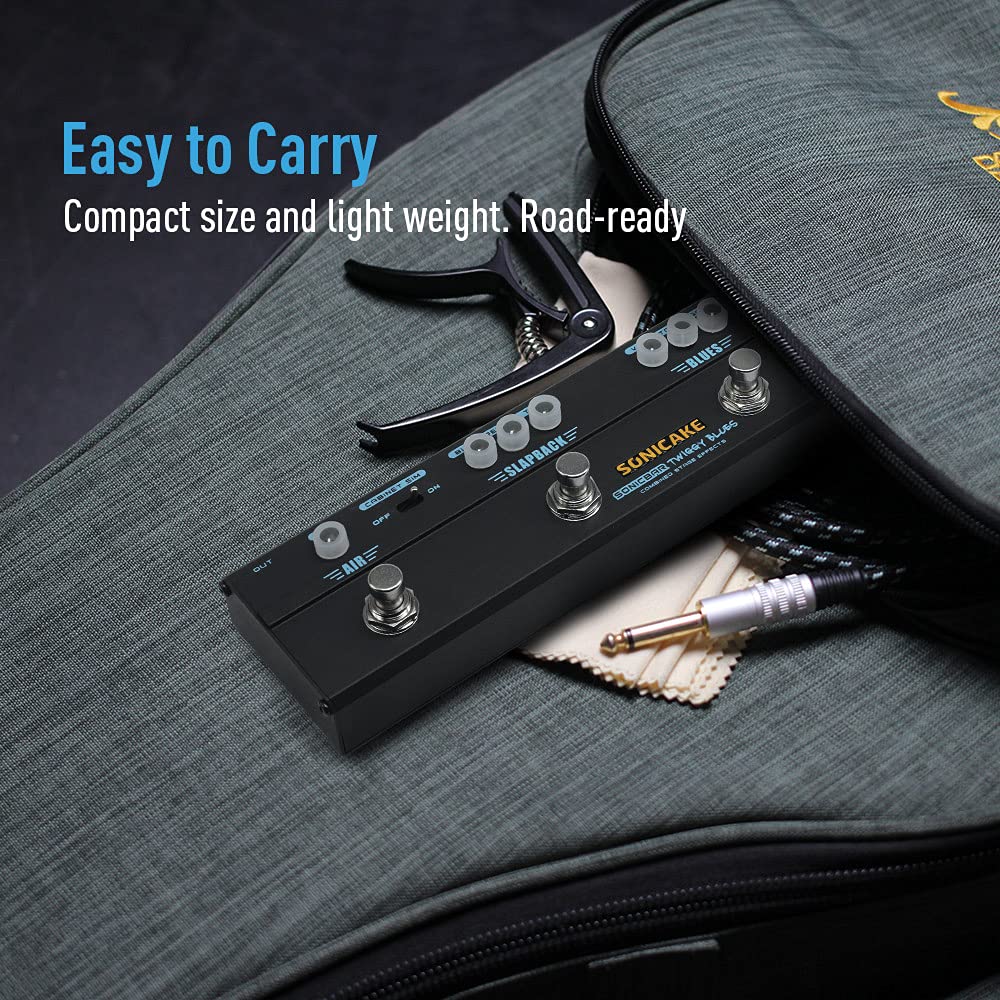 Pedal Multiefectos Sonicake Sonicbar Twiggy Blues Combinado Stage 4 en 1 guitarra eléctrica